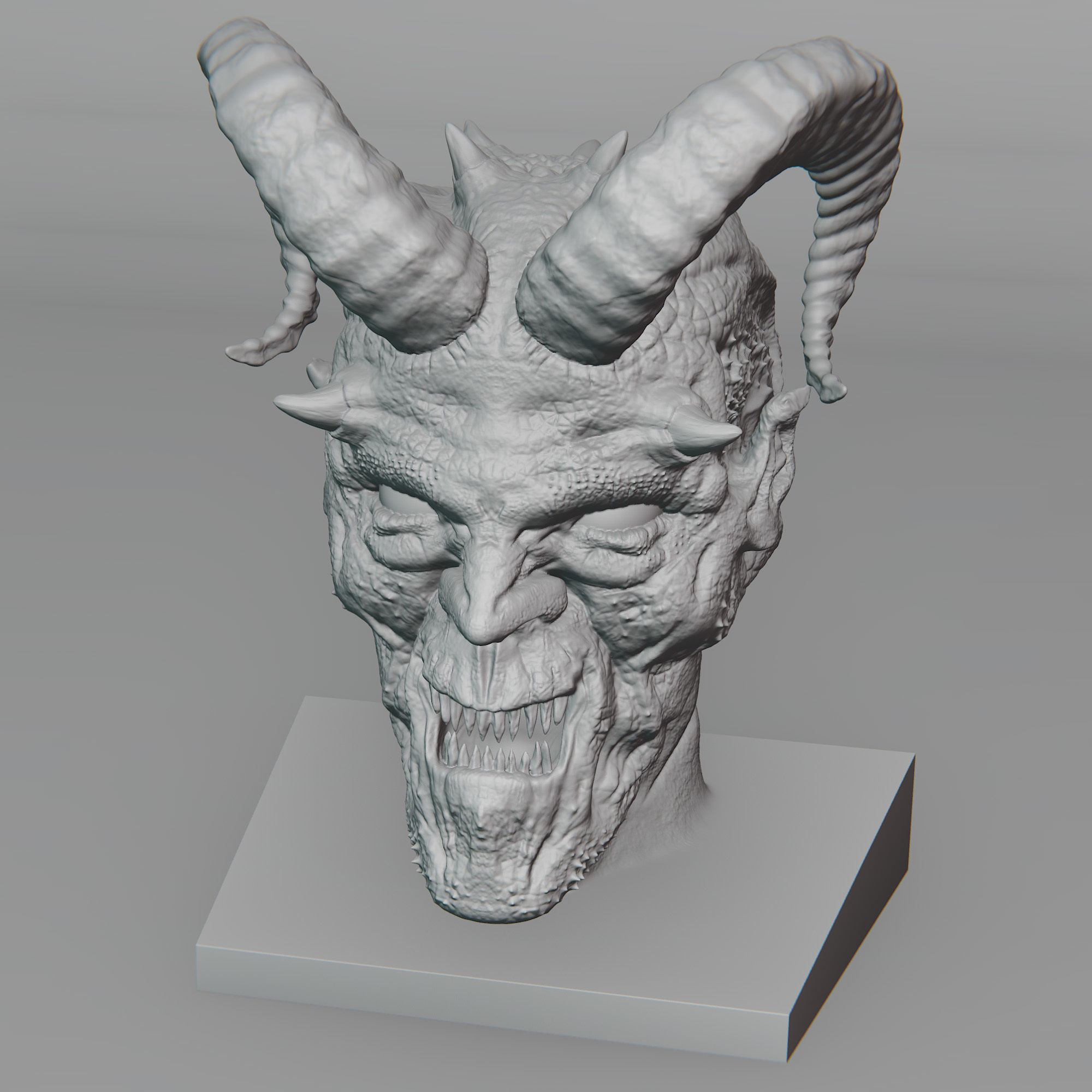 Demon statue 3D model_10