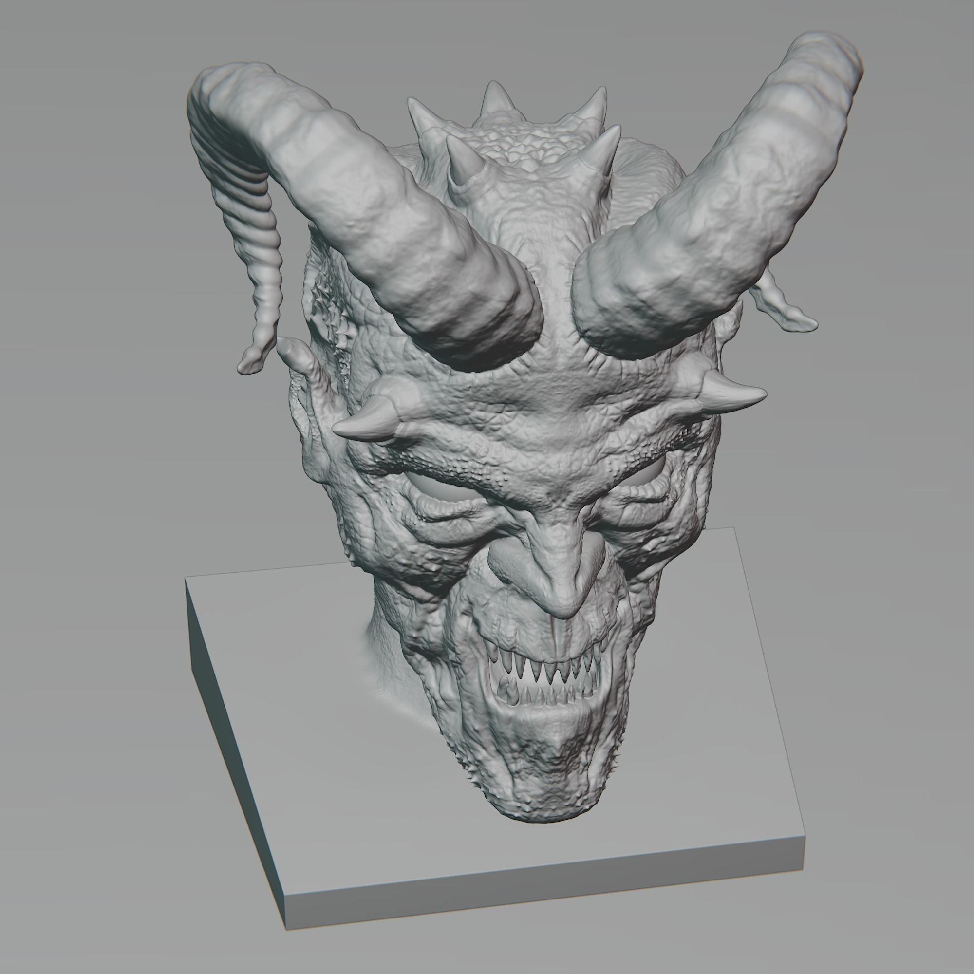 Demon statue 3D model_6