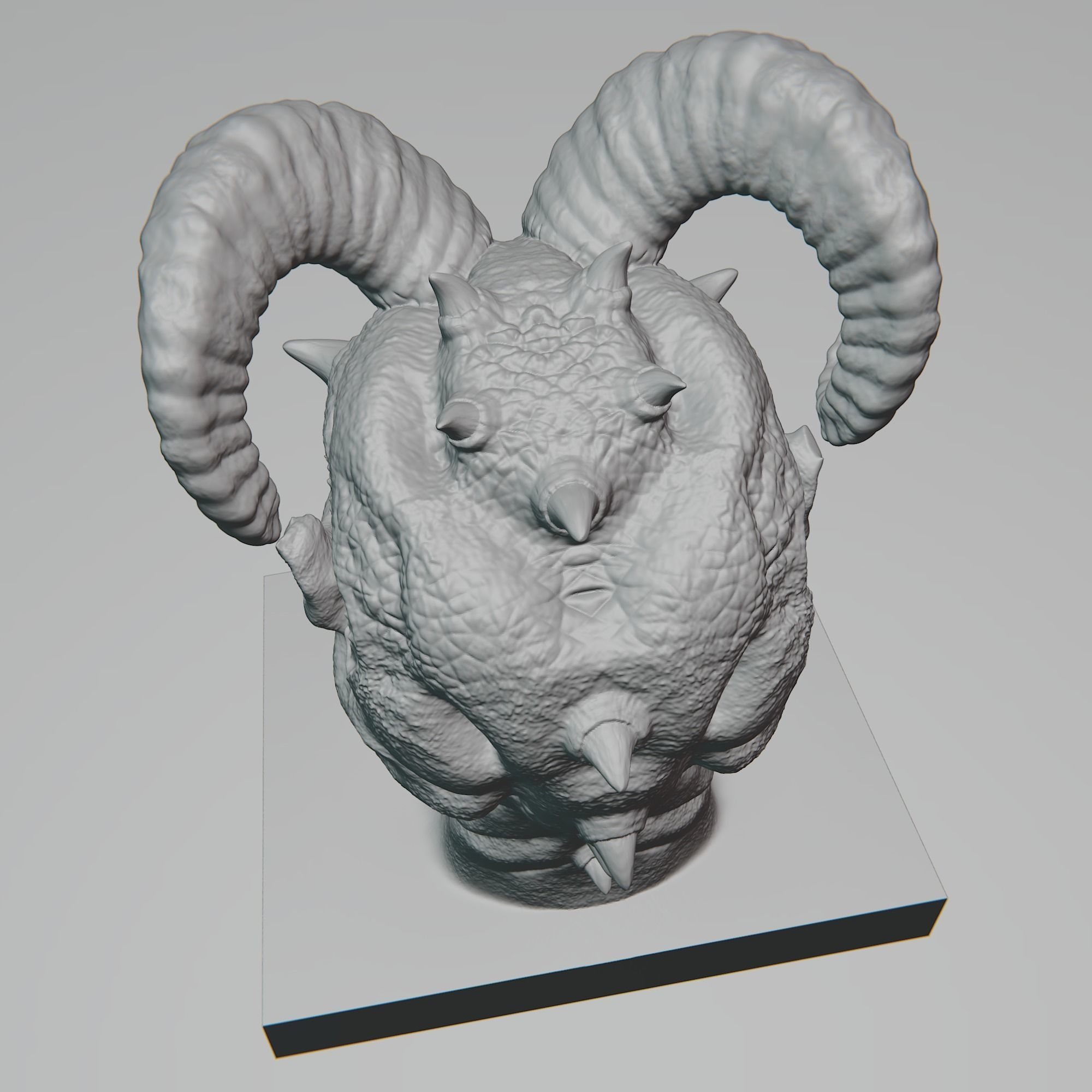 Demon statue 3D model_9