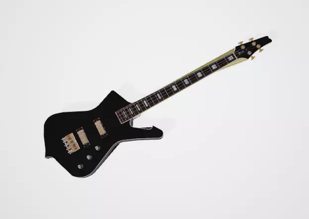 LowPoly Bass Guitar Free low-poly 3D model