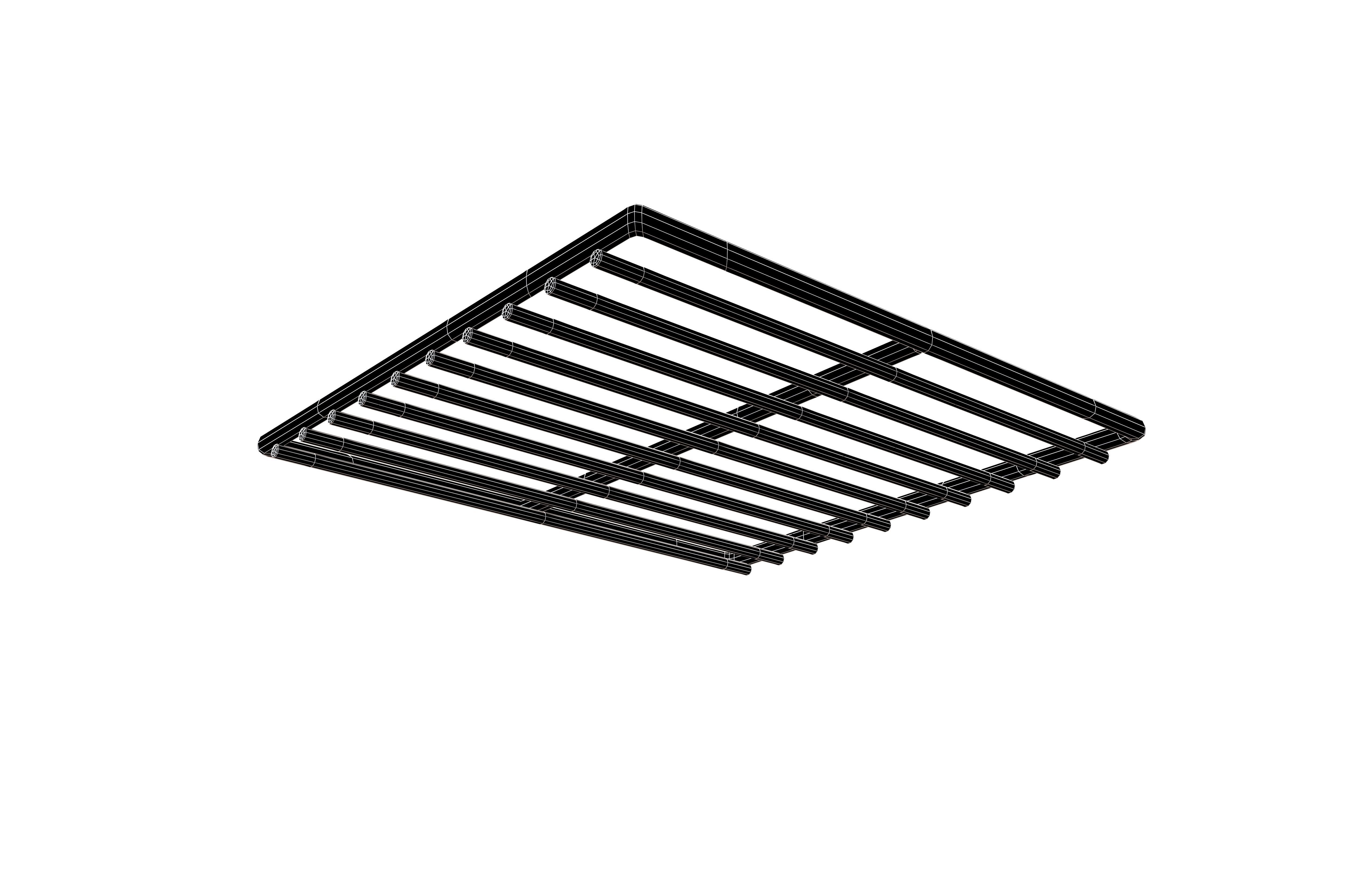 Barbecue Wire Mesh v2 001 Low-poly 3D model_7