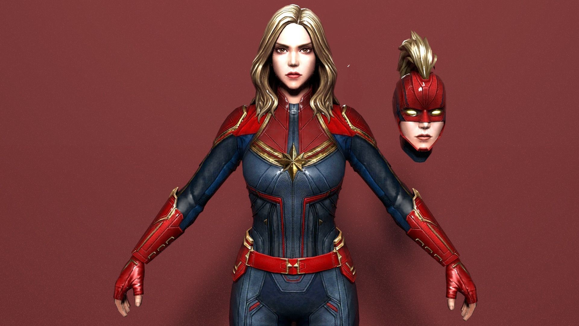 CAPTAIN MARVEL 3D model_1