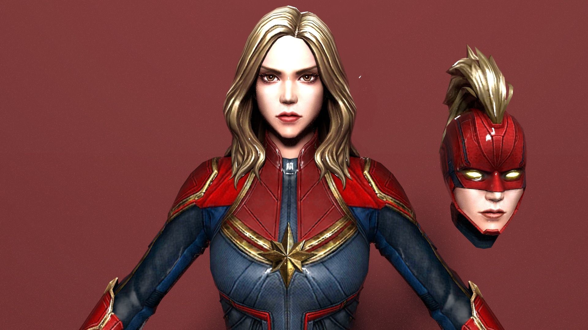 CAPTAIN MARVEL 3D model_2
