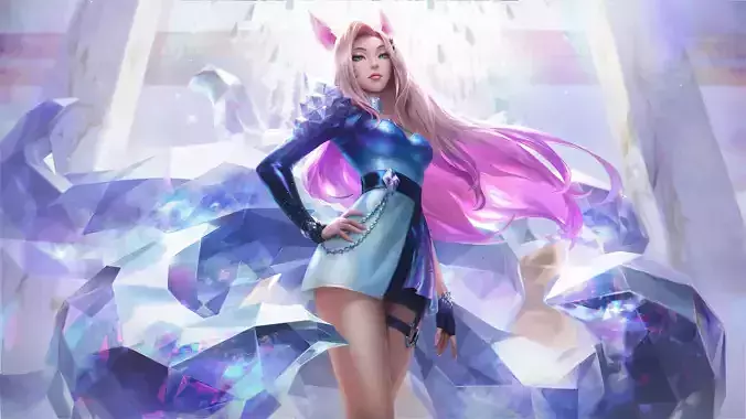 League of Legends - KDA ALL OUT Ahri RIGGED 3D model