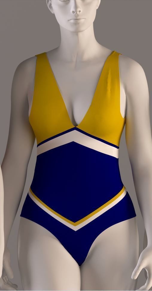 Women swimsuit - swimwear with textures 3D model_4