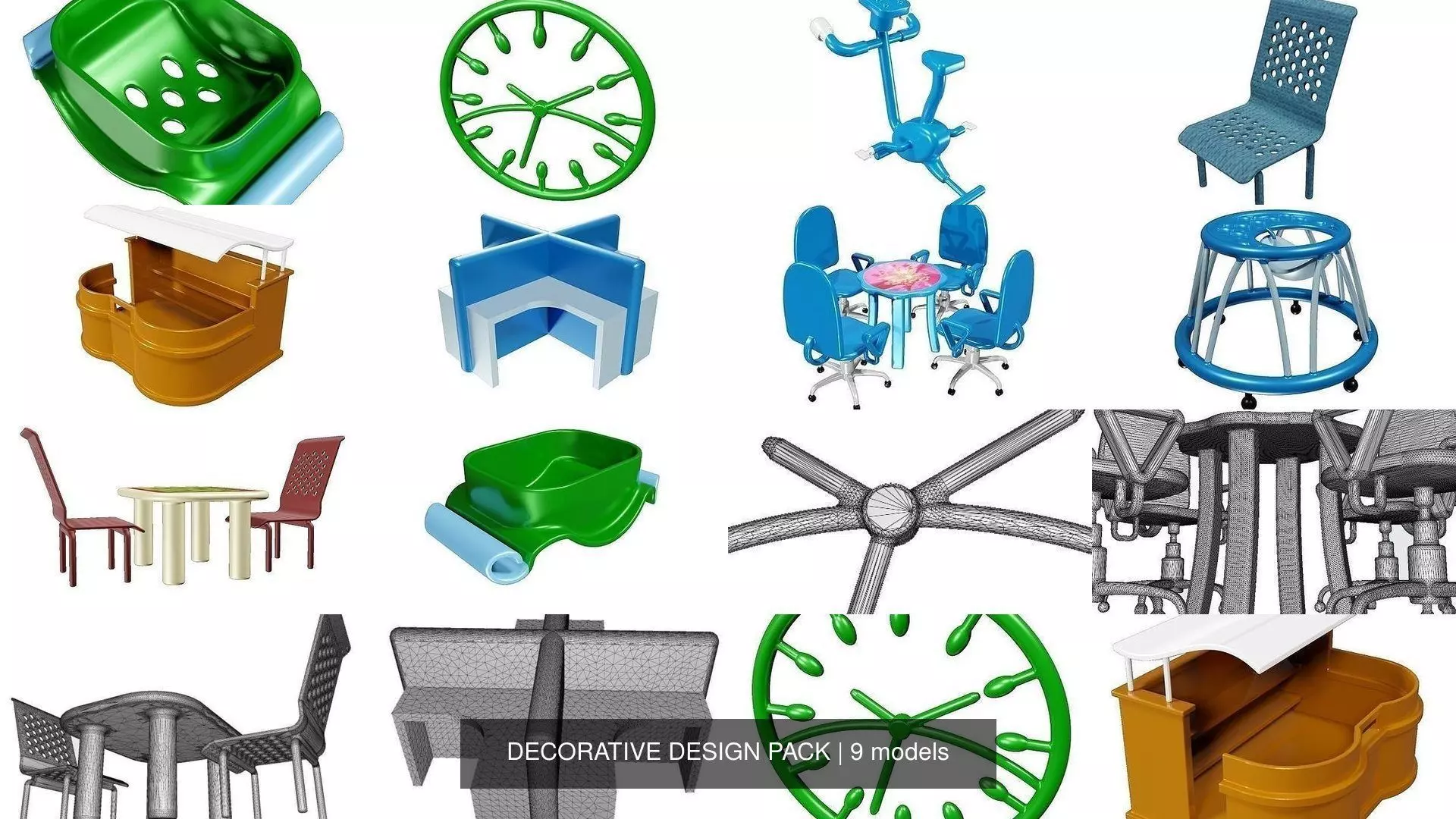 DECORATIVE DESIGN PACK 3D Model Collection_0