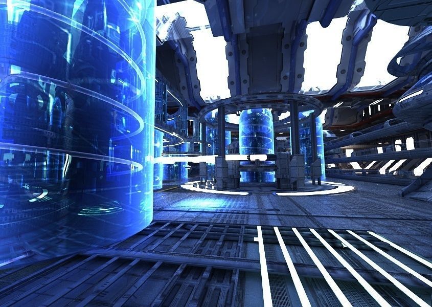 Sci Fi Factory Interior 3D model_2