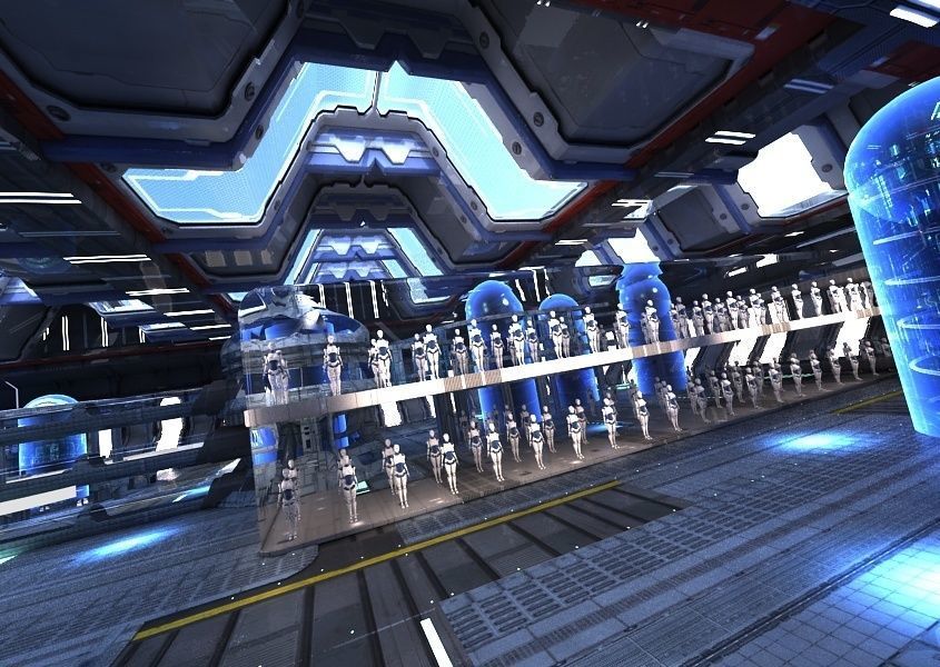 Sci Fi Factory Interior 3D model_22