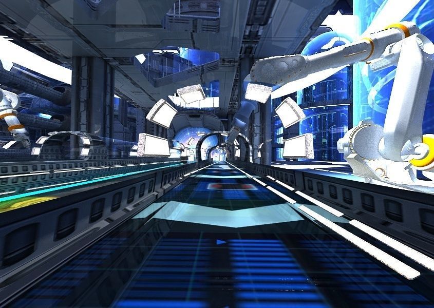 Sci Fi Factory Interior 3D model_1