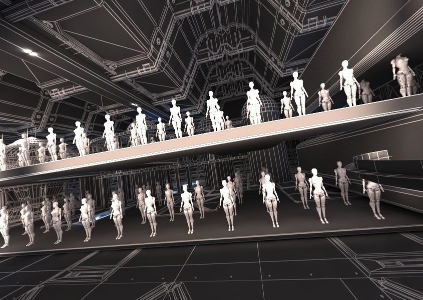 Sci Fi Factory Interior 3D model_26