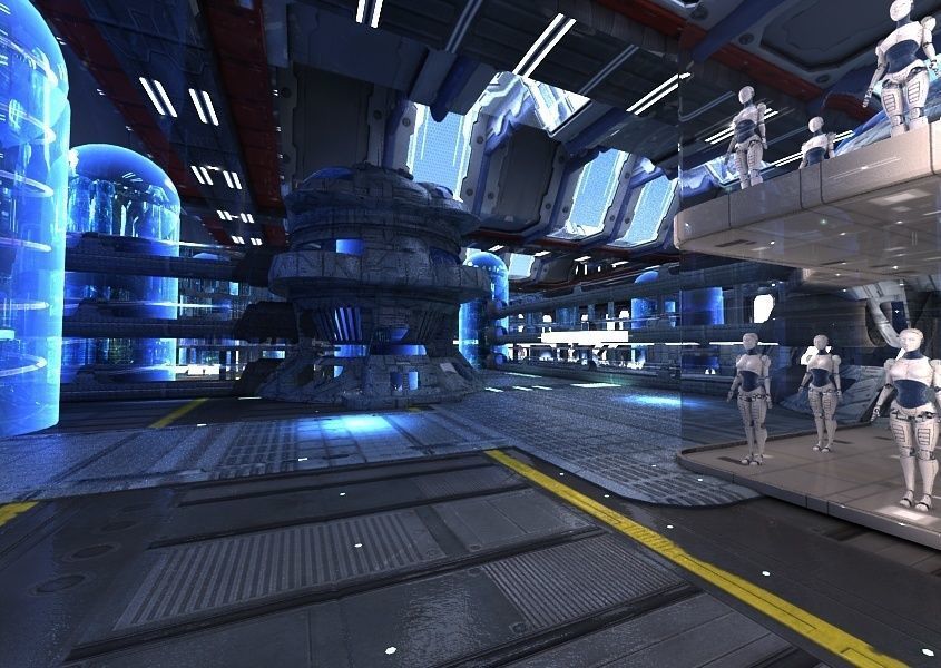 Sci Fi Factory Interior 3D model_21