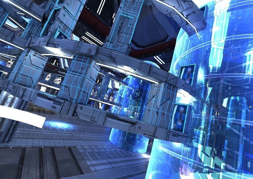 Sci Fi Factory Interior 3D model_3