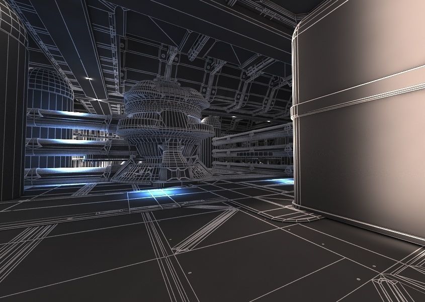 Sci Fi Factory Interior 3D model_16