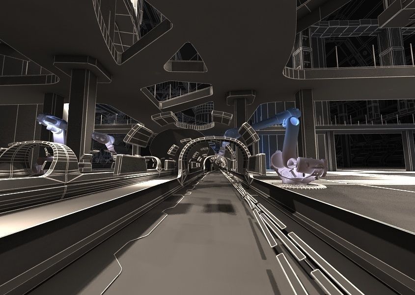 Sci Fi Factory Interior 3D model_18
