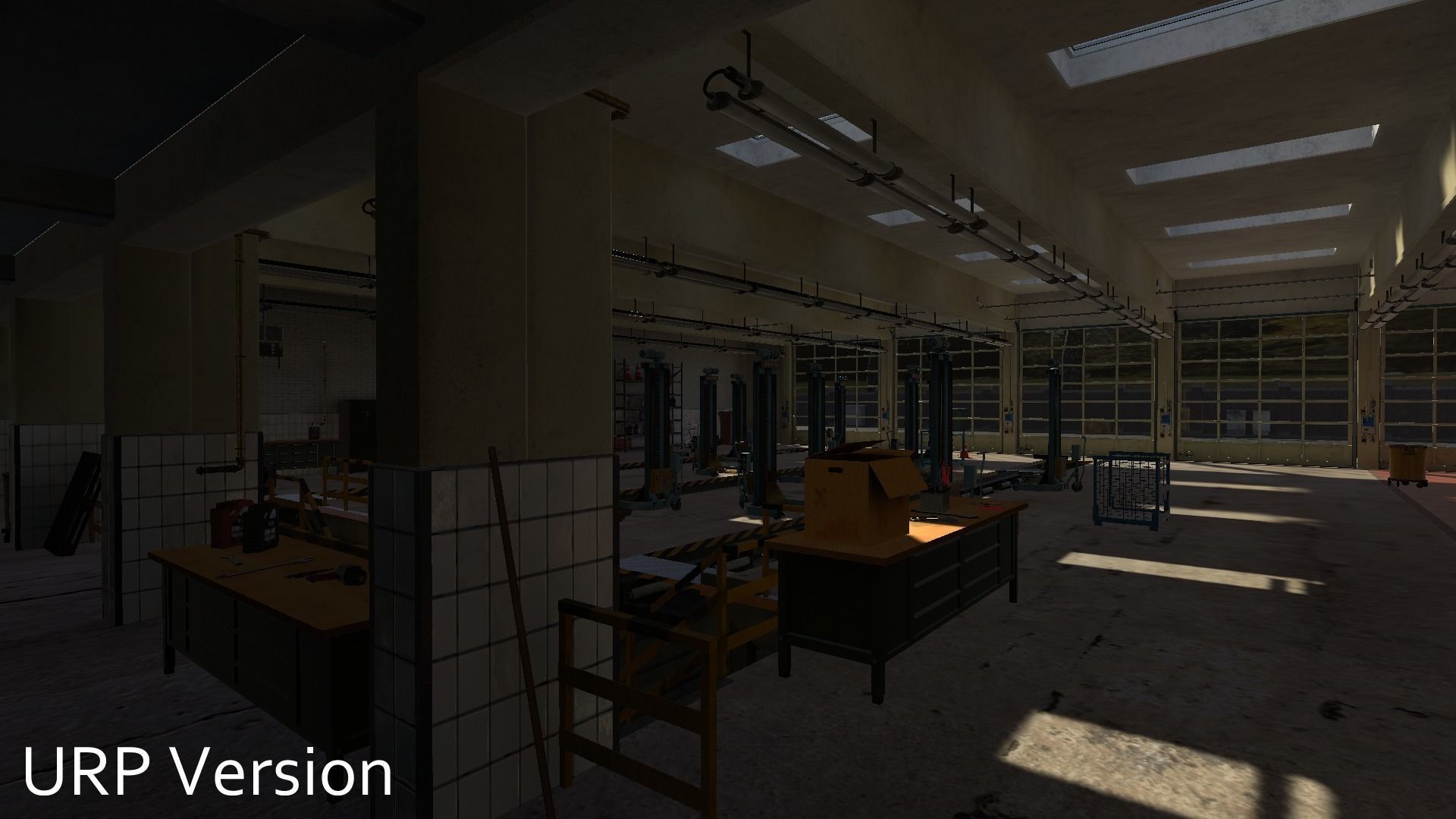 High Detail Car Repair Shop - Unity3D Low-poly 3D model_9