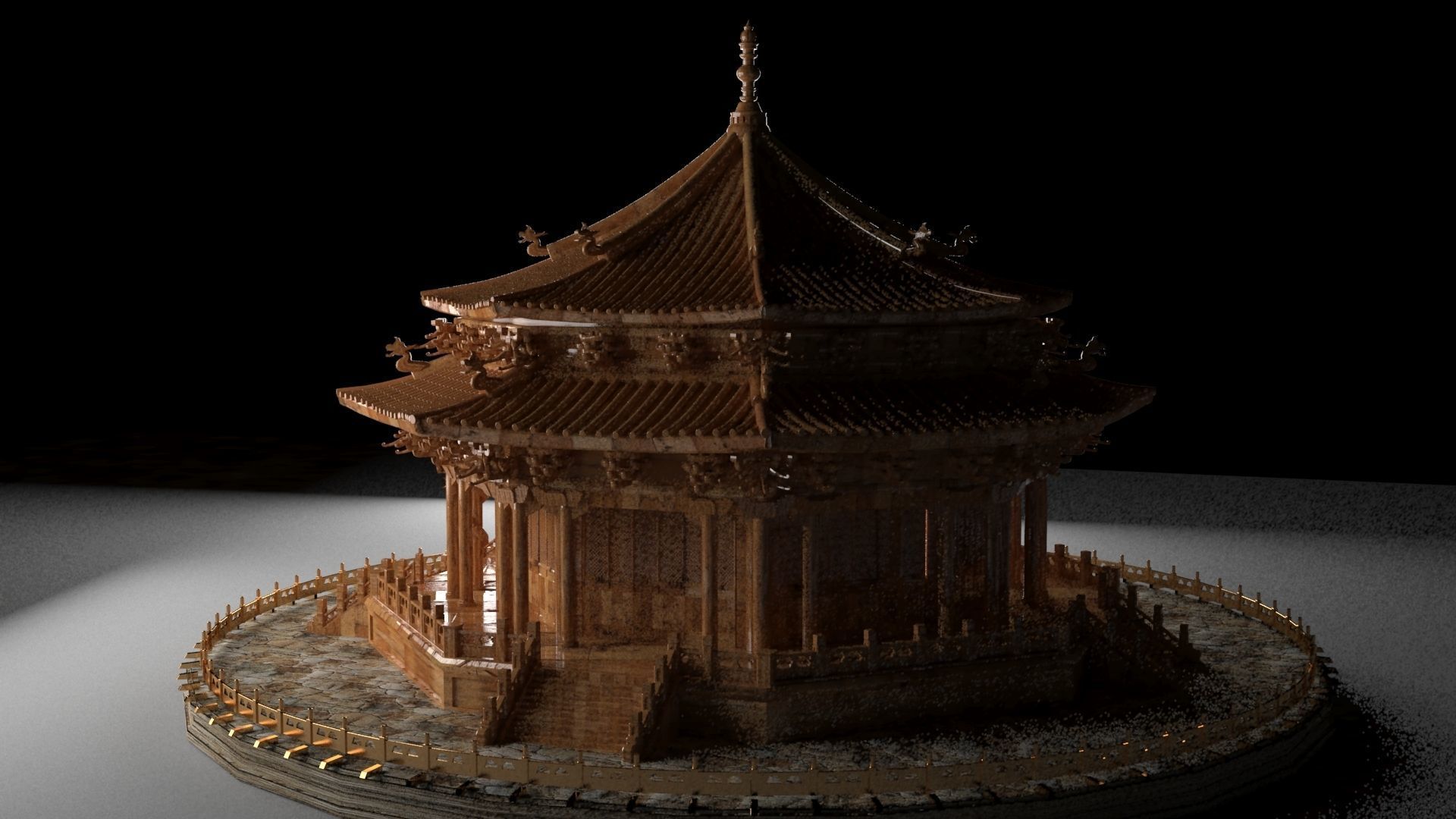 Chinese ancient house 3D model_6