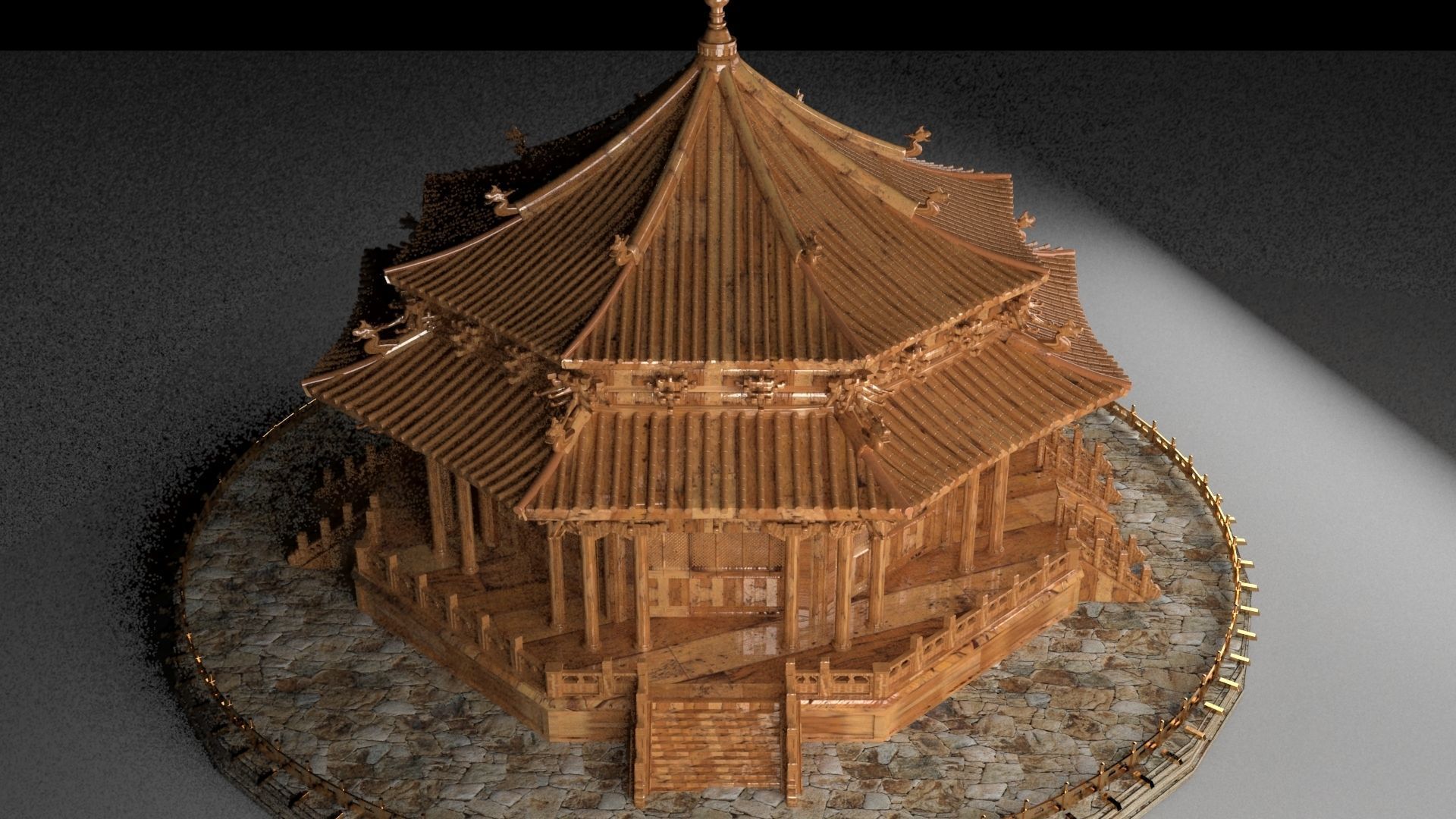 Chinese ancient house 3D model_2