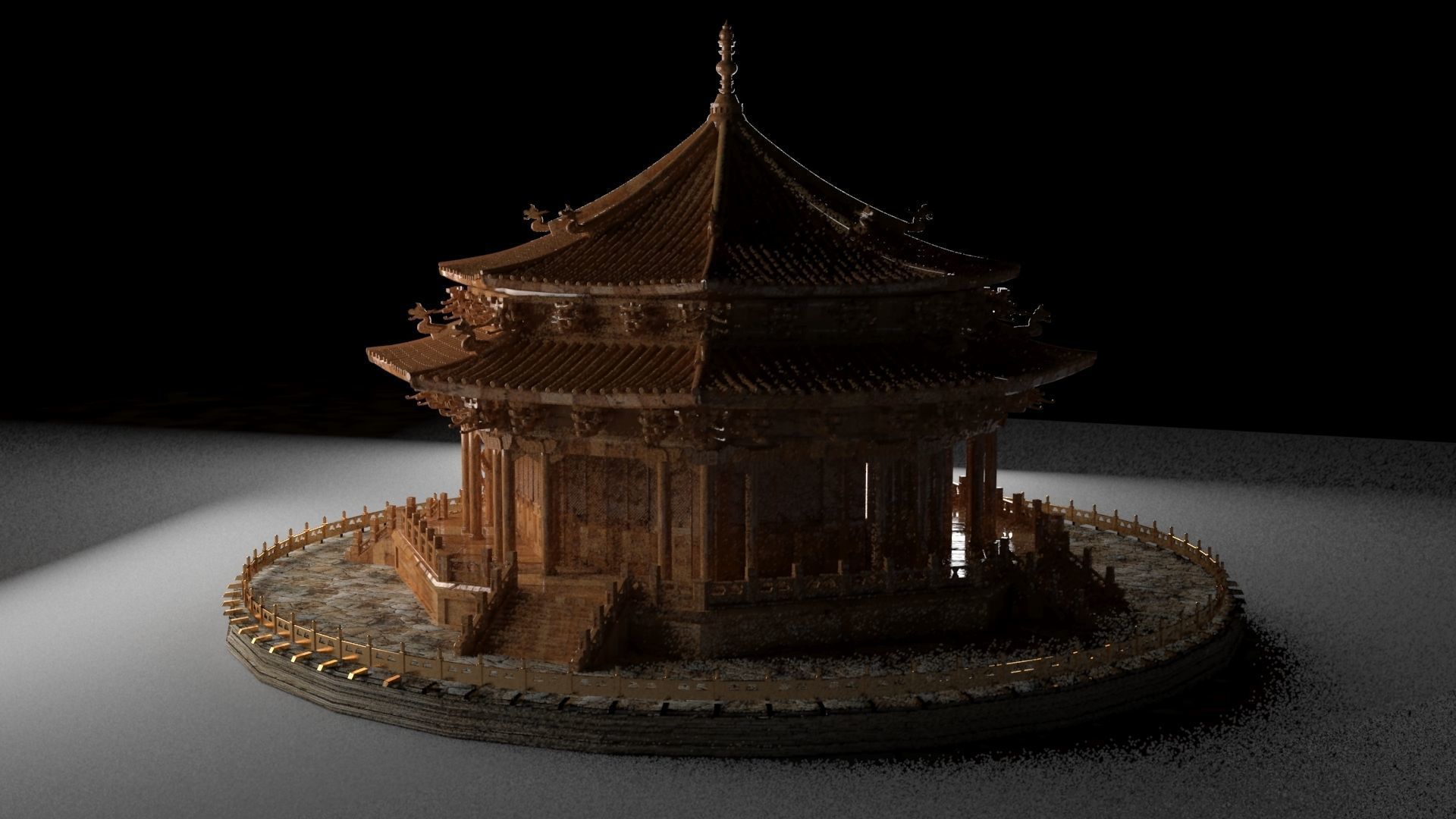 Chinese ancient house 3D model_3