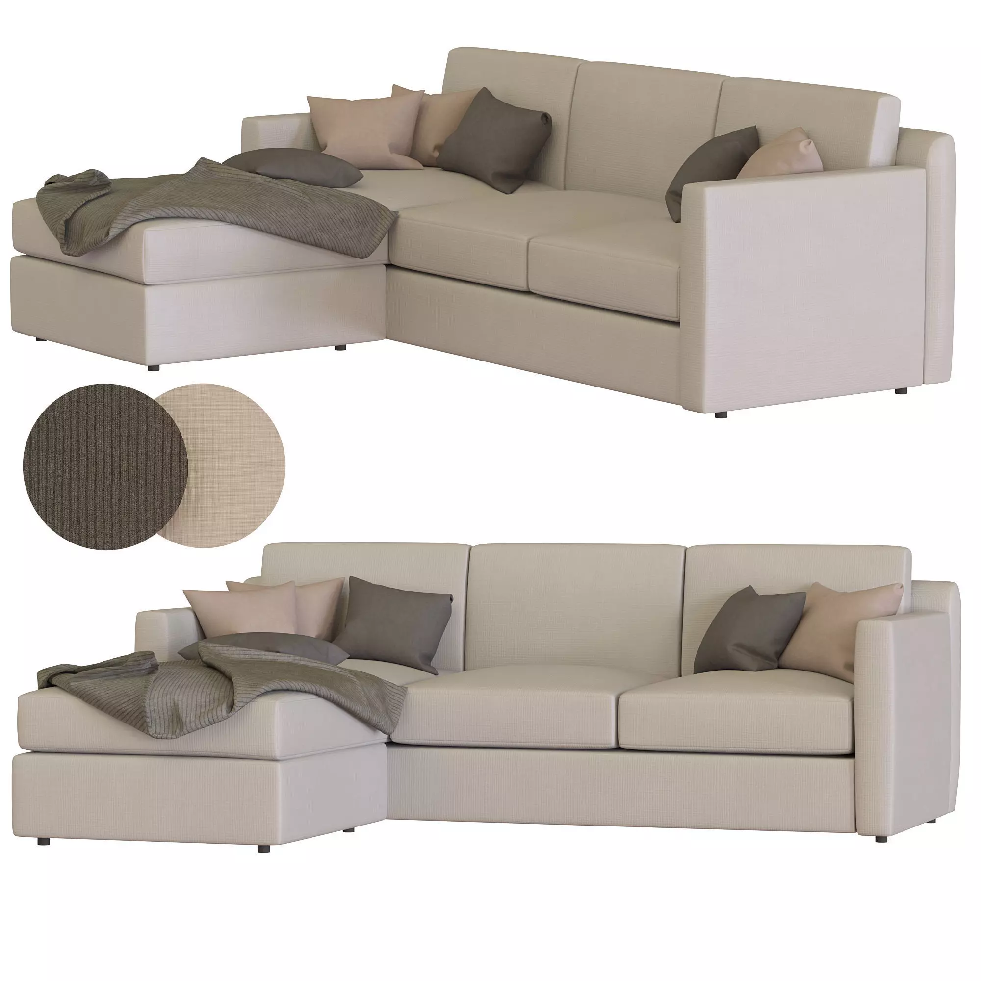Barrett II Reversible Sectional 3D model_0