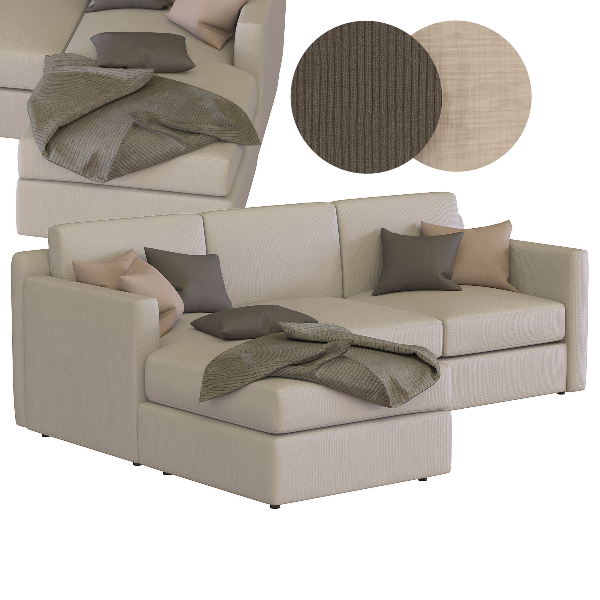 Barrett II Reversible Sectional 3D model_3