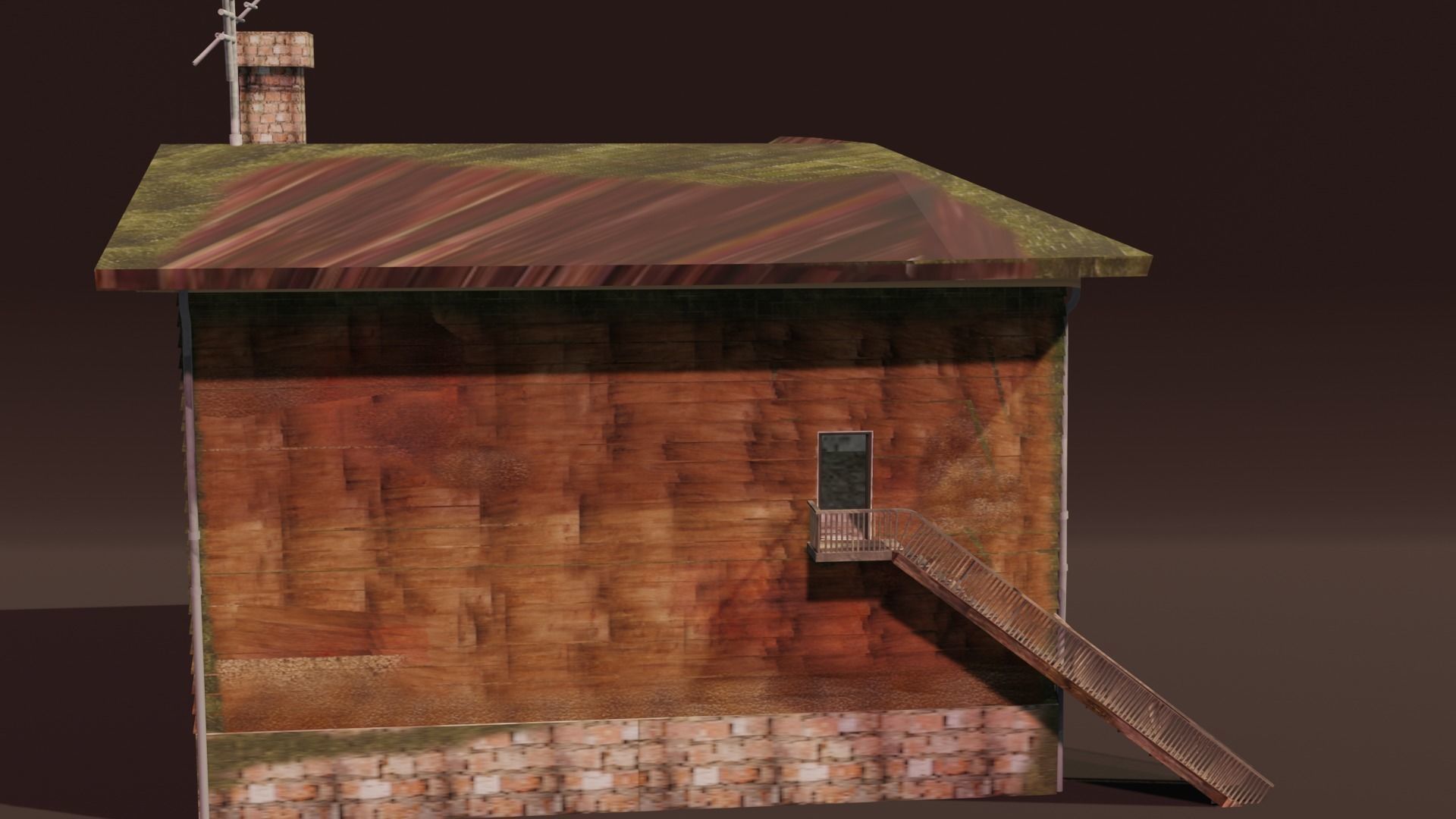 Haunted House 3d Low-poly 3D model_2