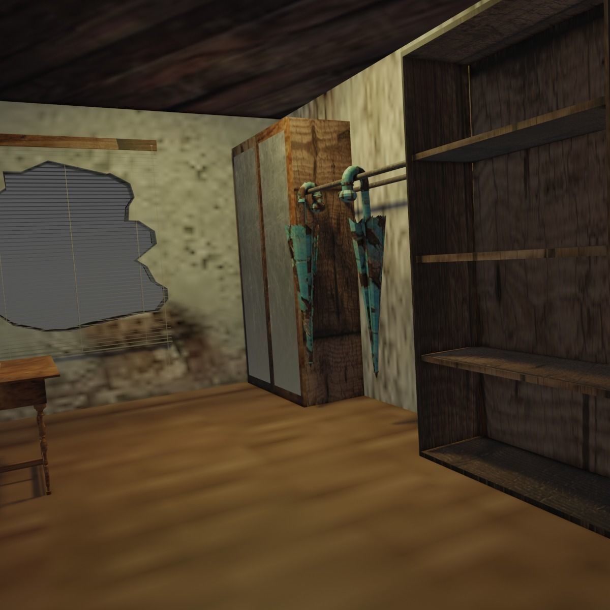 Haunted House 3d Low-poly 3D model_16