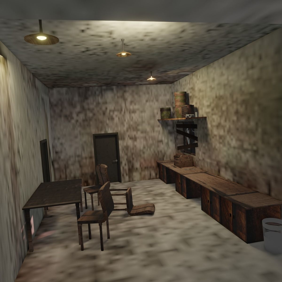 Haunted House 3d Low-poly 3D model_10