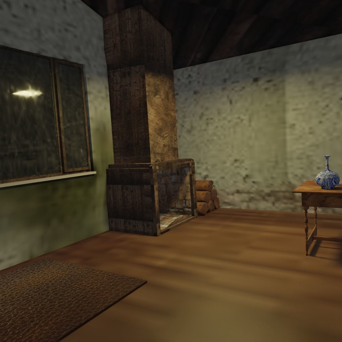 Haunted House 3d Low-poly 3D model_15