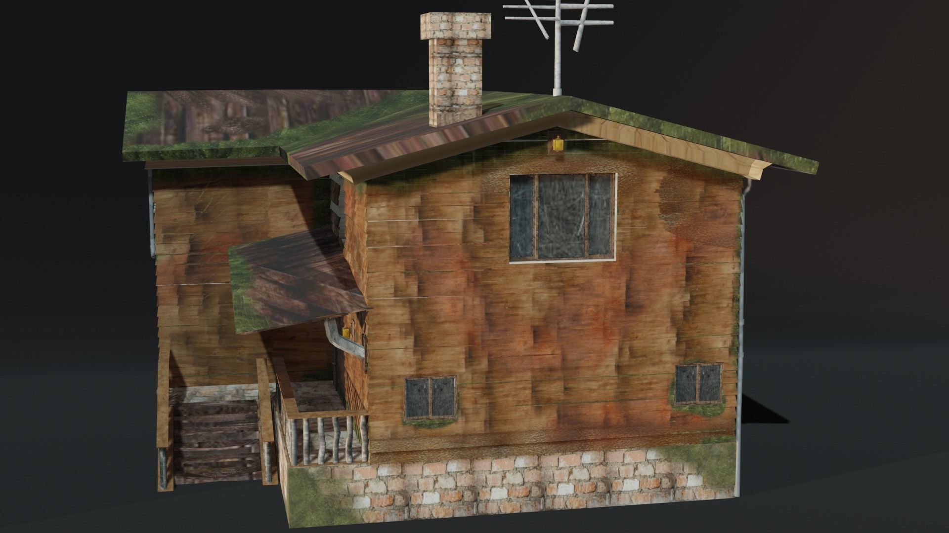 Haunted House 3d Low-poly 3D model_1
