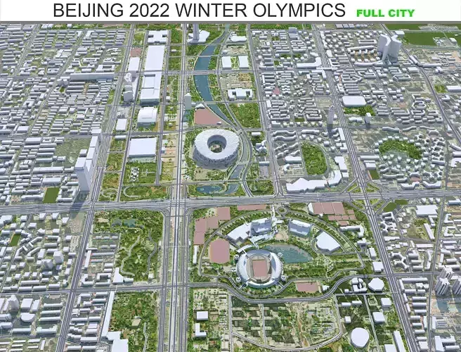 Beijing Winter Olympics  Low-poly 3D model