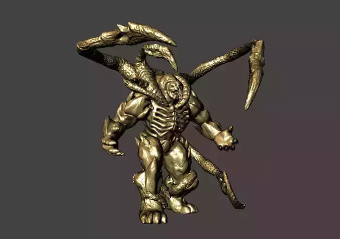 Lambent Berserker - Gears of War 3 ultra detailed high-poly STL 3D print model