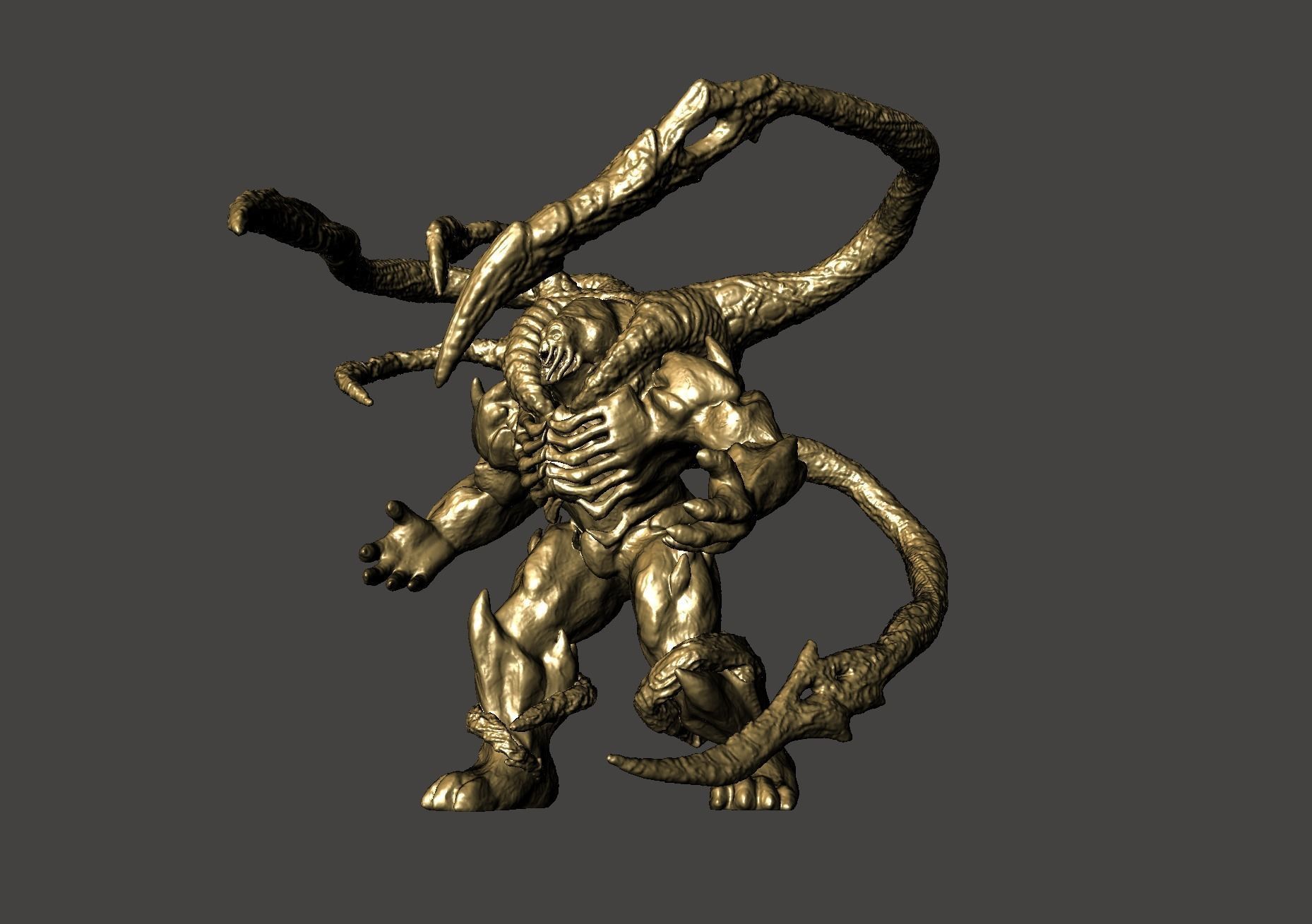 Lambent Berserker - Gears of War 3 ultra detailed high-poly STL 3D print model_2