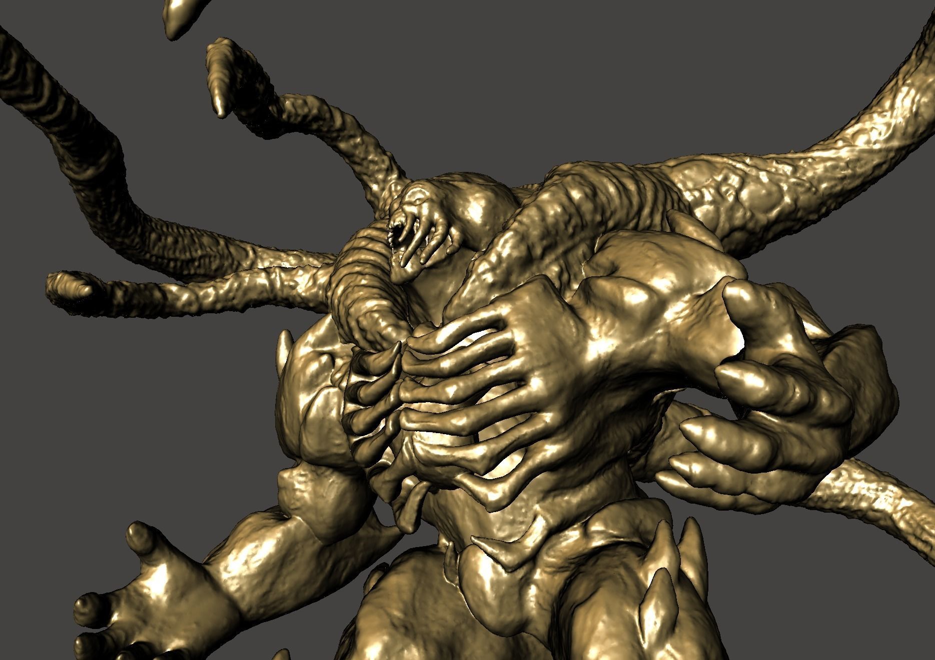 Lambent Berserker - Gears of War 3 ultra detailed high-poly STL 3D print model_12