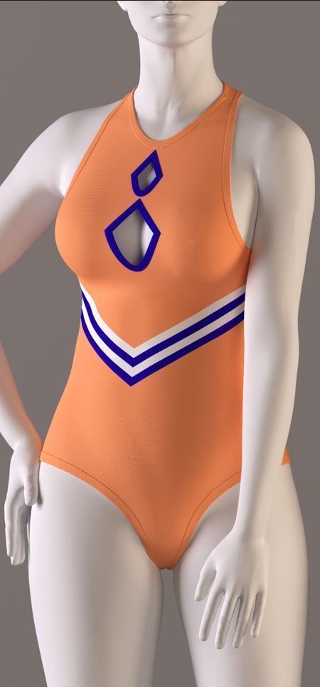 Women swimsuit - swimwear with textures 3D model_3