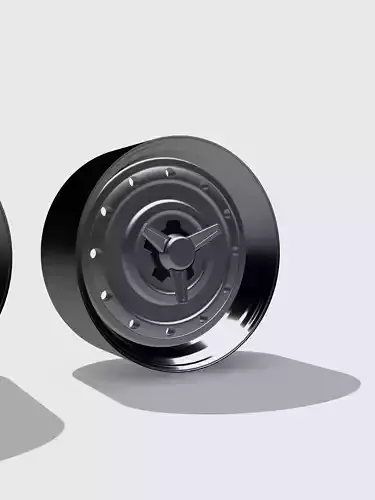 20inch Billet Drilled Steel Wheels with Spinner 2x Offsets 3D print model