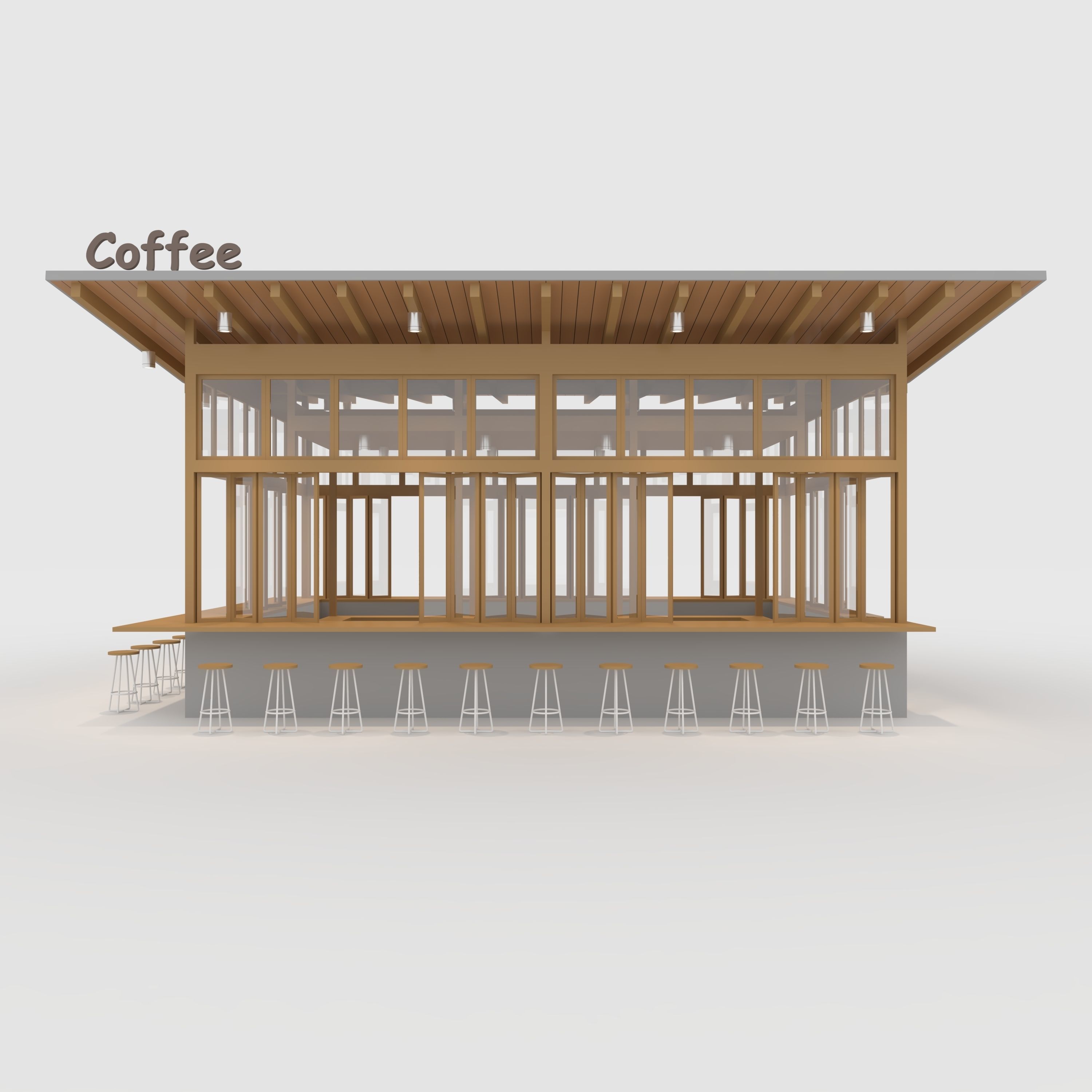 Booth 1 Coffee  3D model_2