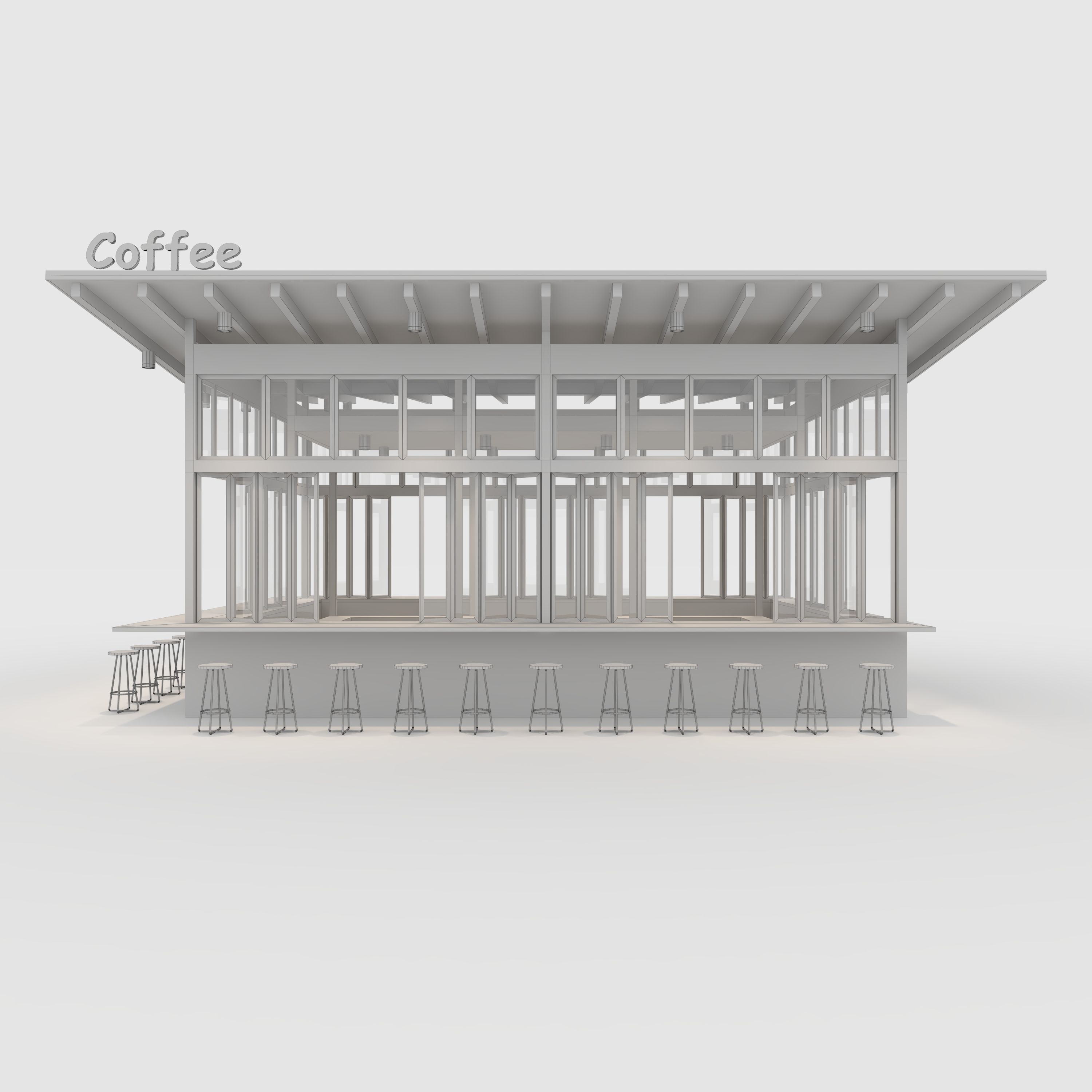 Booth 1 Coffee  3D model_3