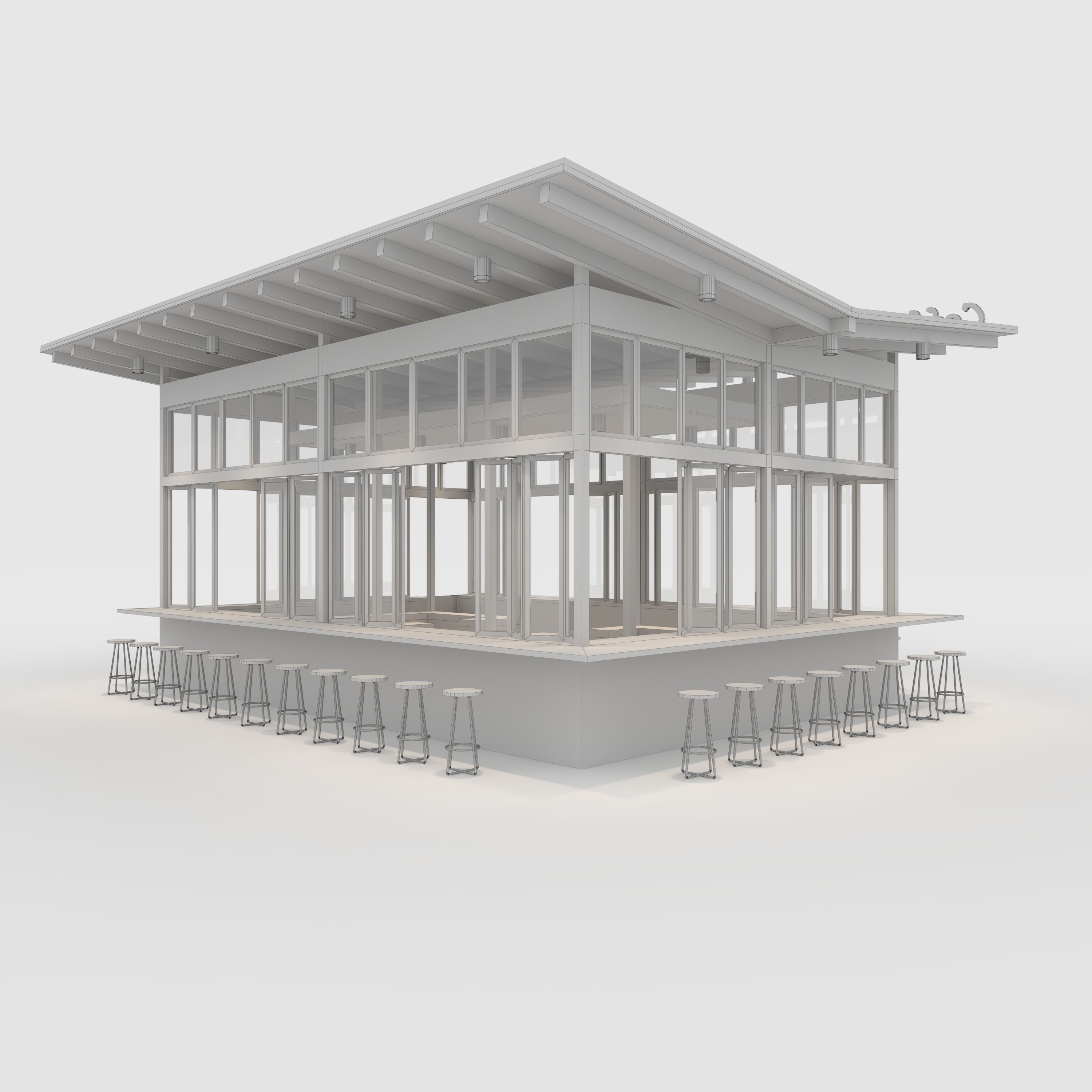 Booth 1 Coffee  3D model_9