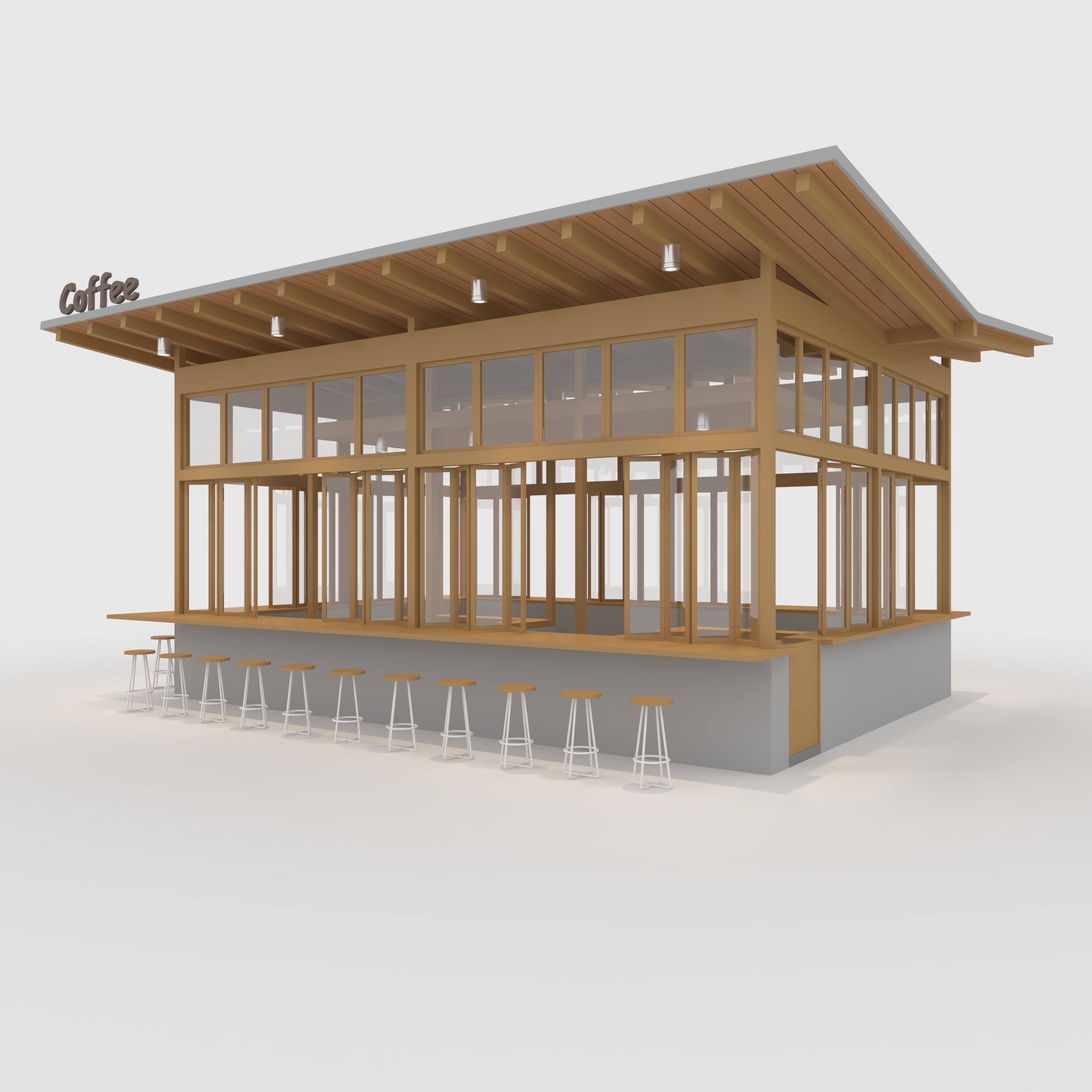Booth 1 Coffee  3D model_4