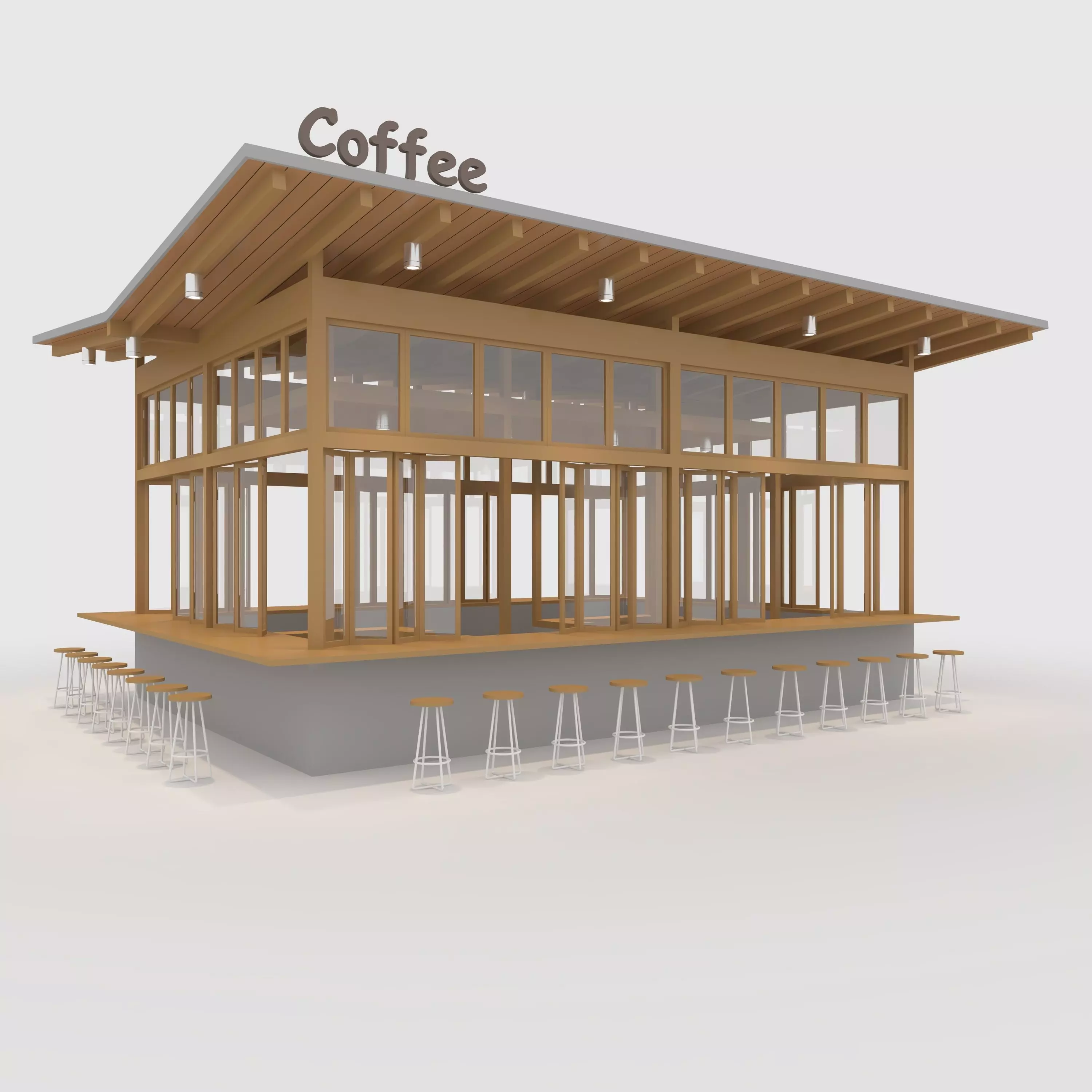 Booth 1 Coffee  3D model_0