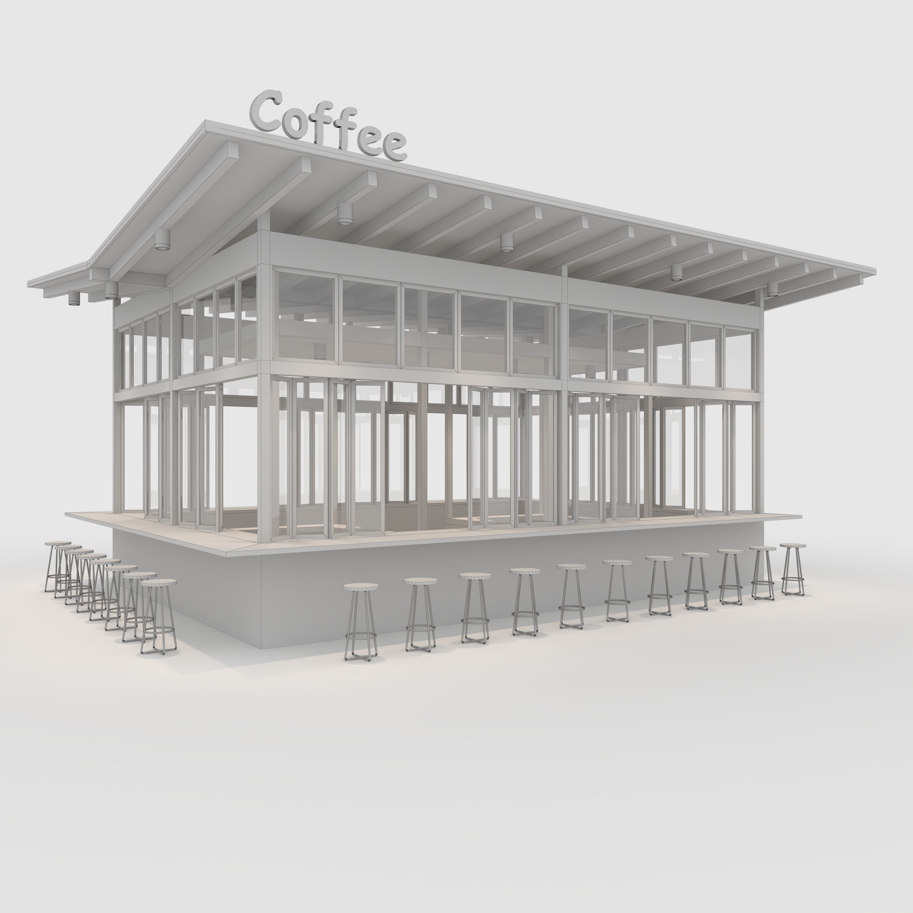 Booth 1 Coffee  3D model_1
