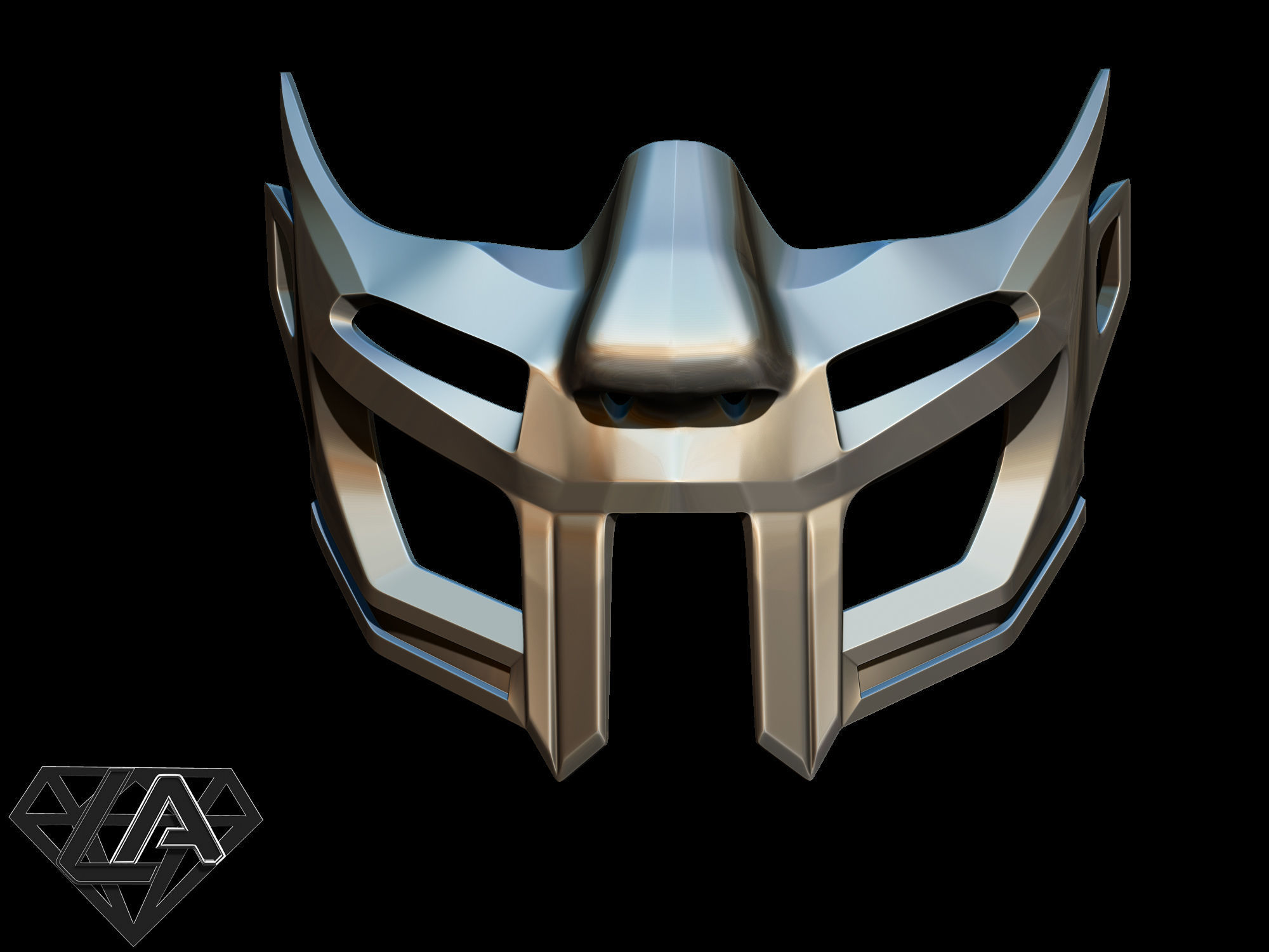 Gladiator mask lion style Free 3D print model_8