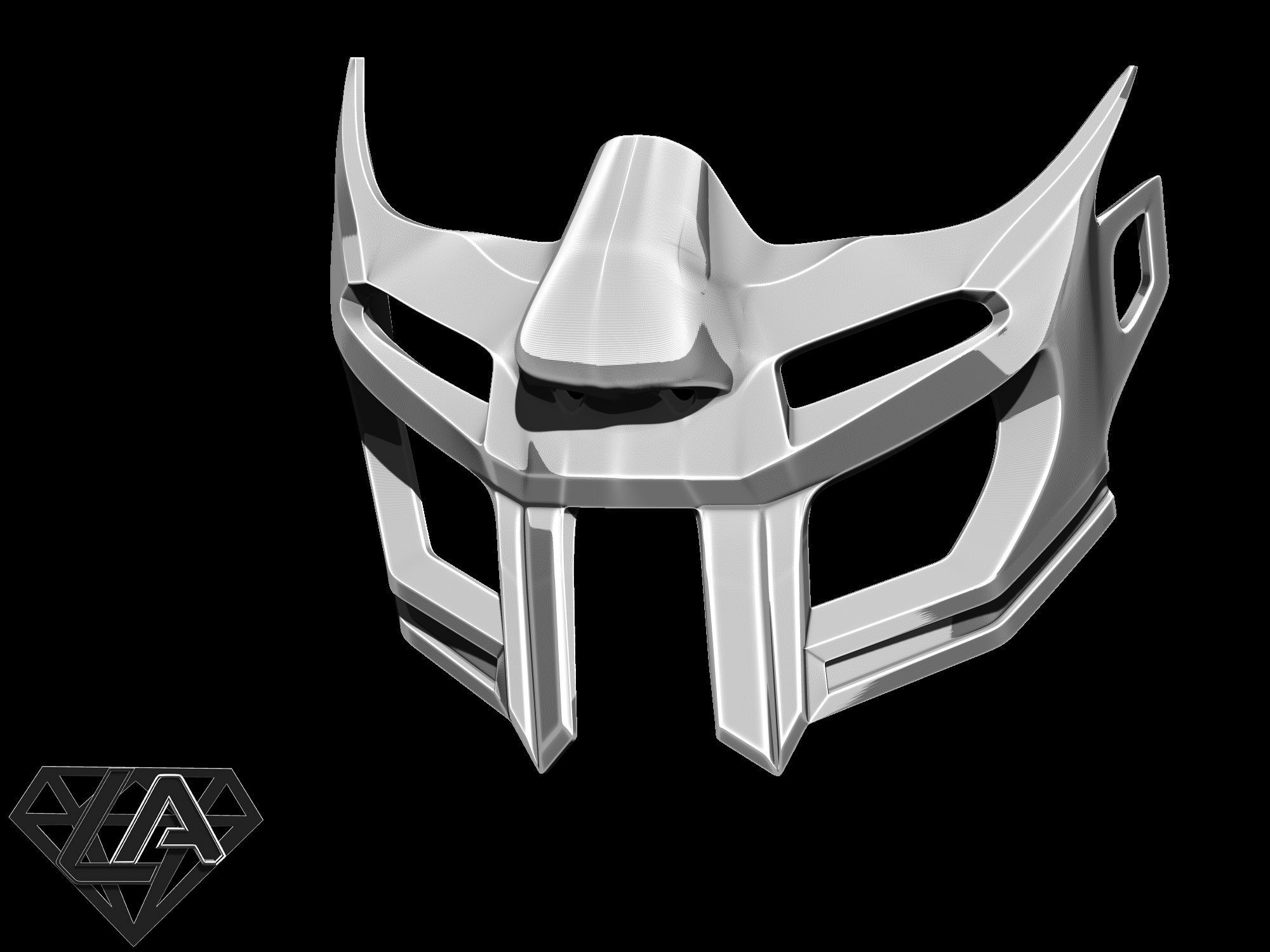 Gladiator mask lion style Free 3D print model_9