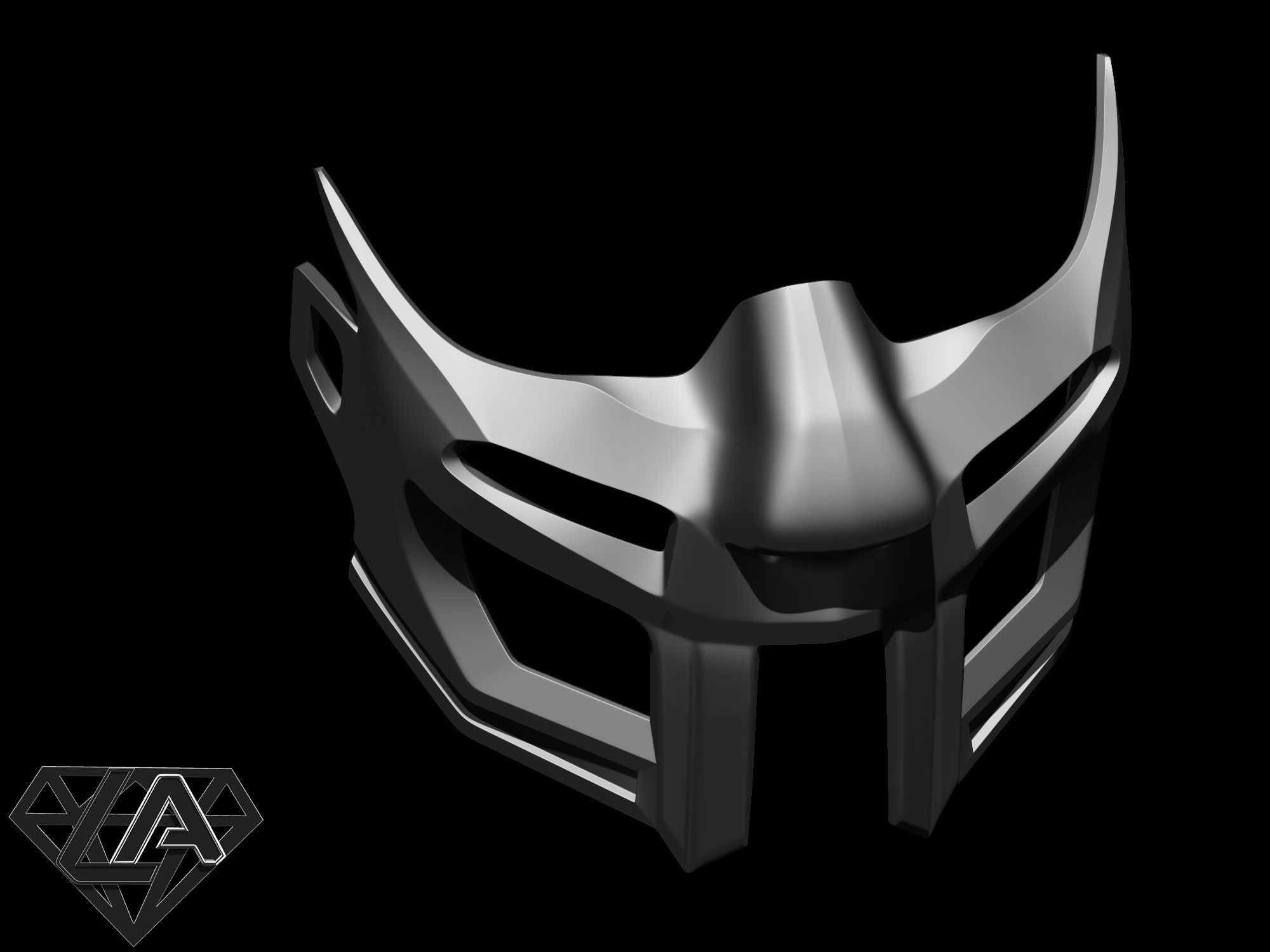 Gladiator mask lion style Free 3D print model_5