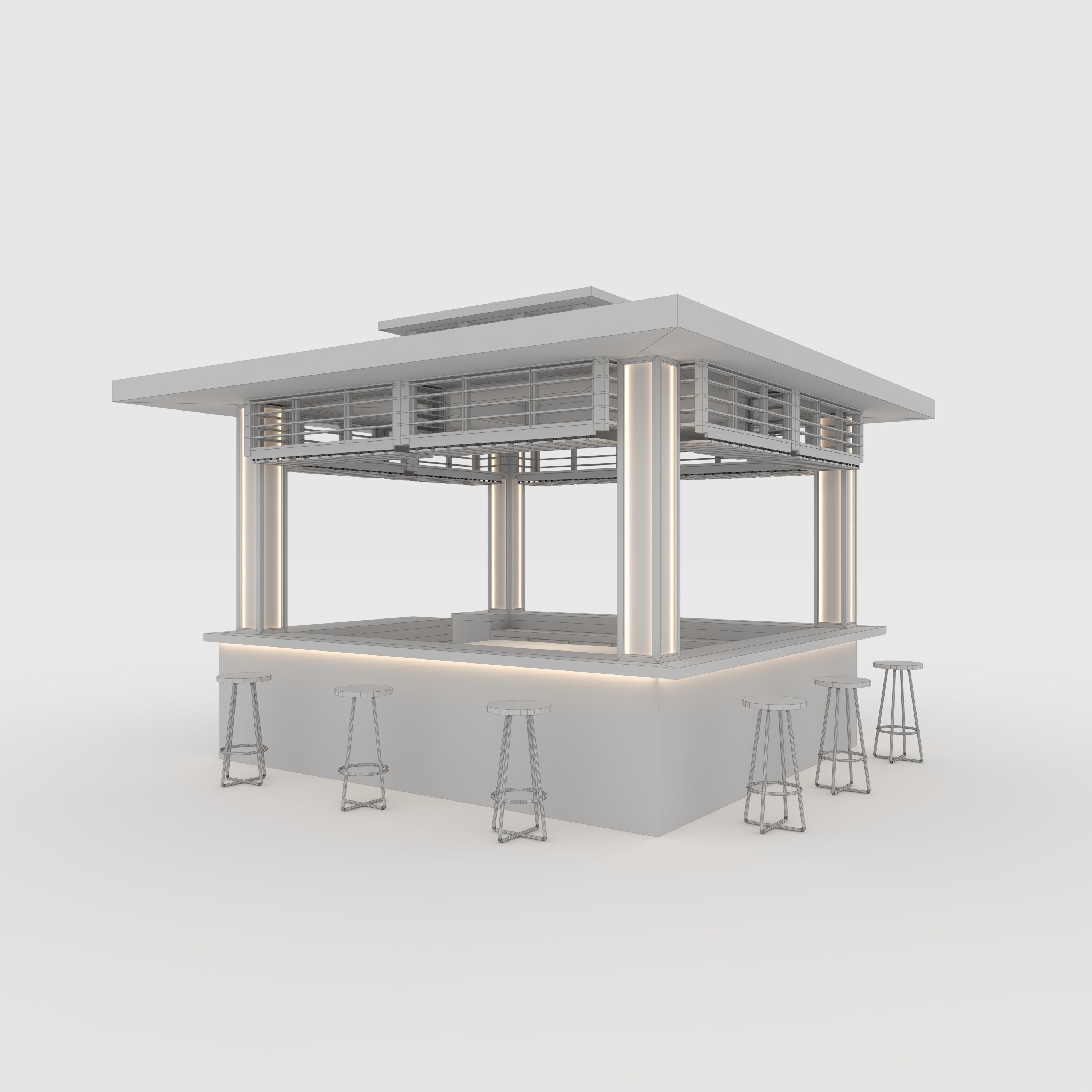 Booth 2  3D model_5