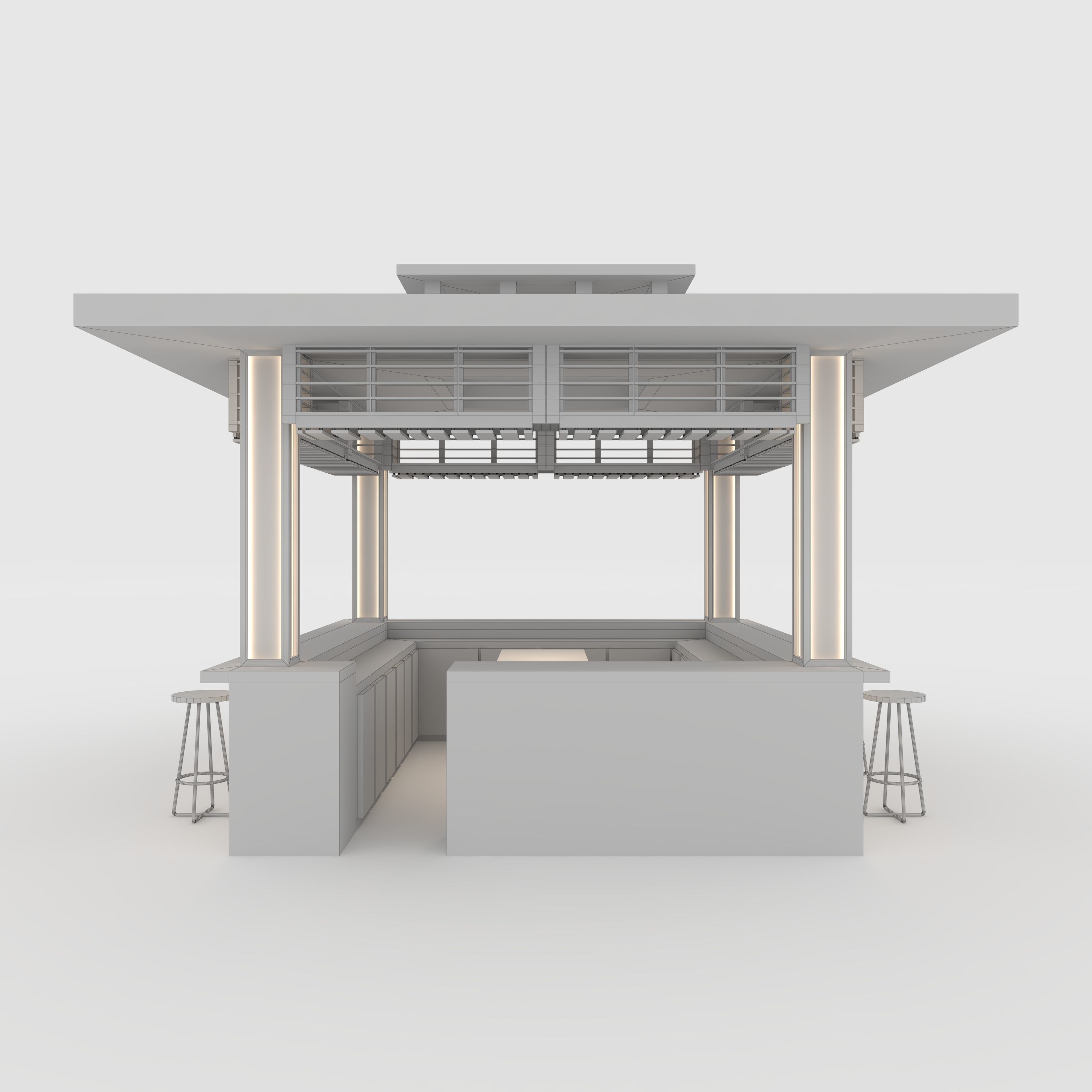 Booth 2  3D model_9