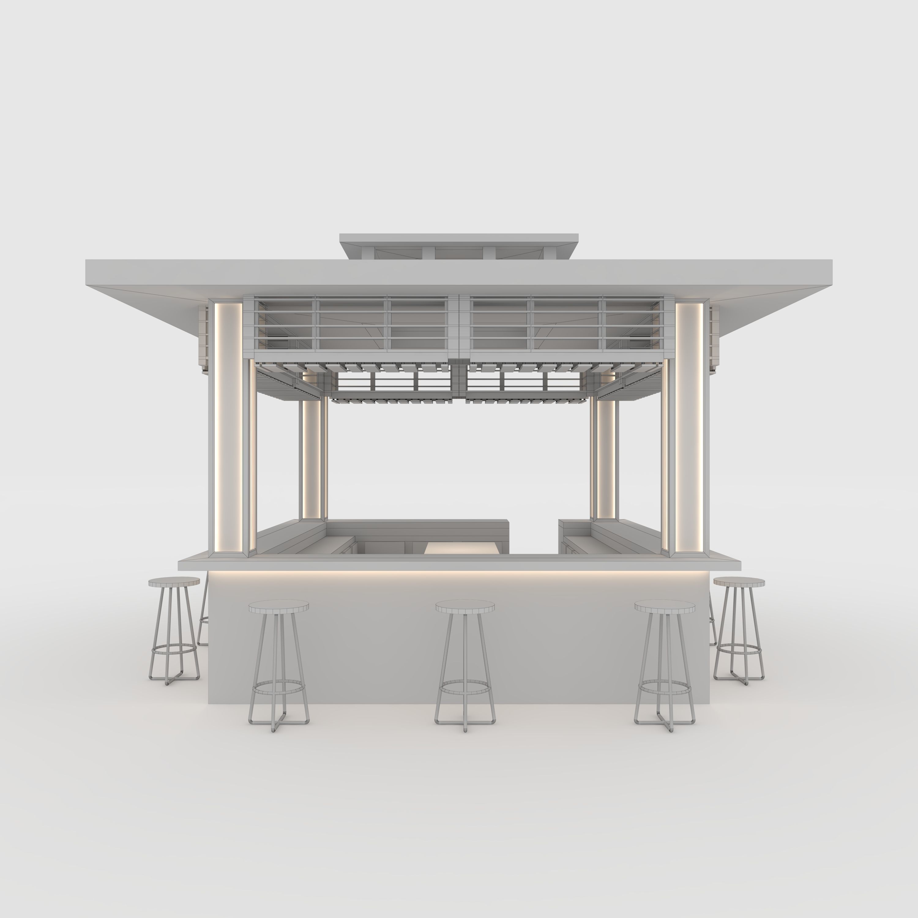 Booth 2  3D model_7