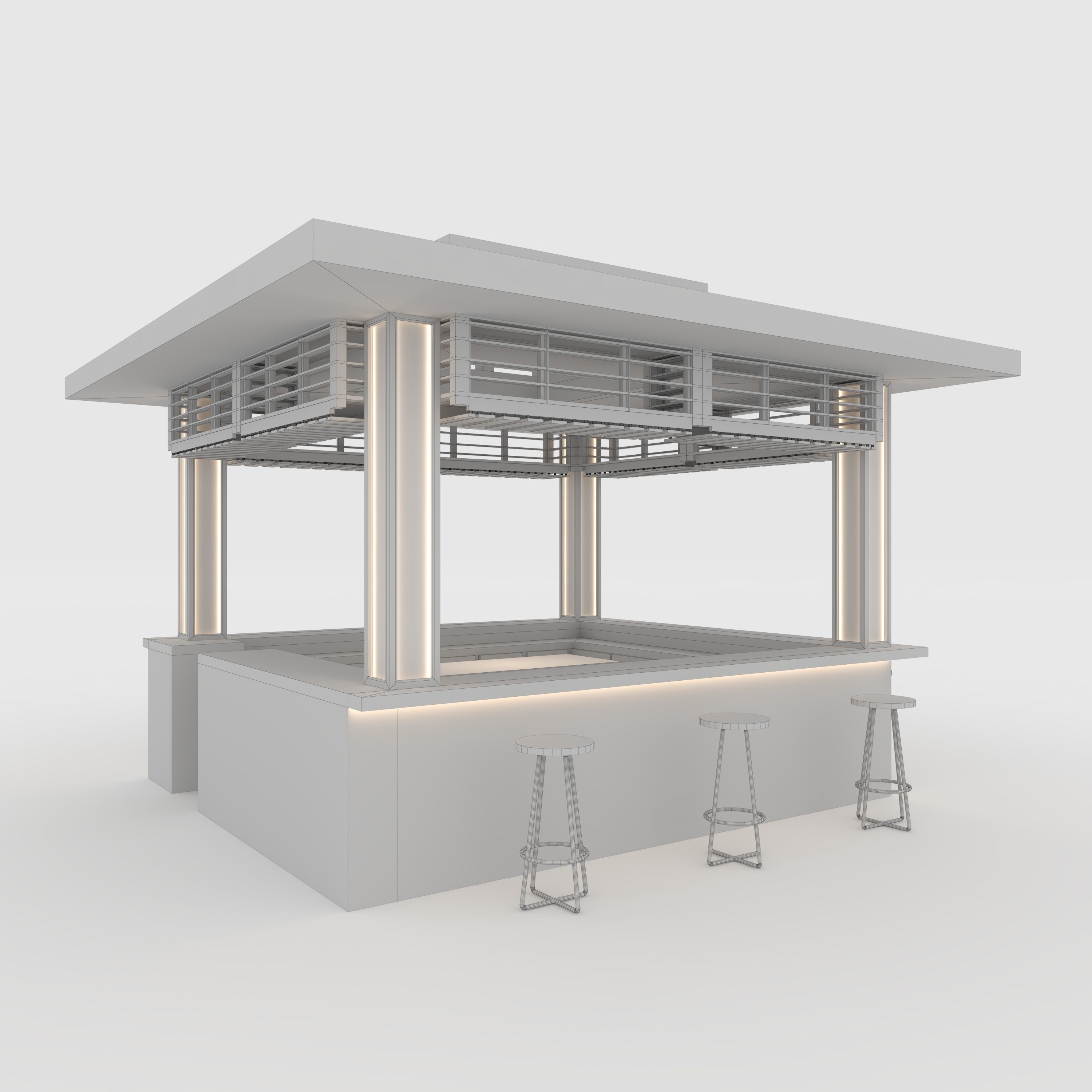 Booth 2  3D model_1
