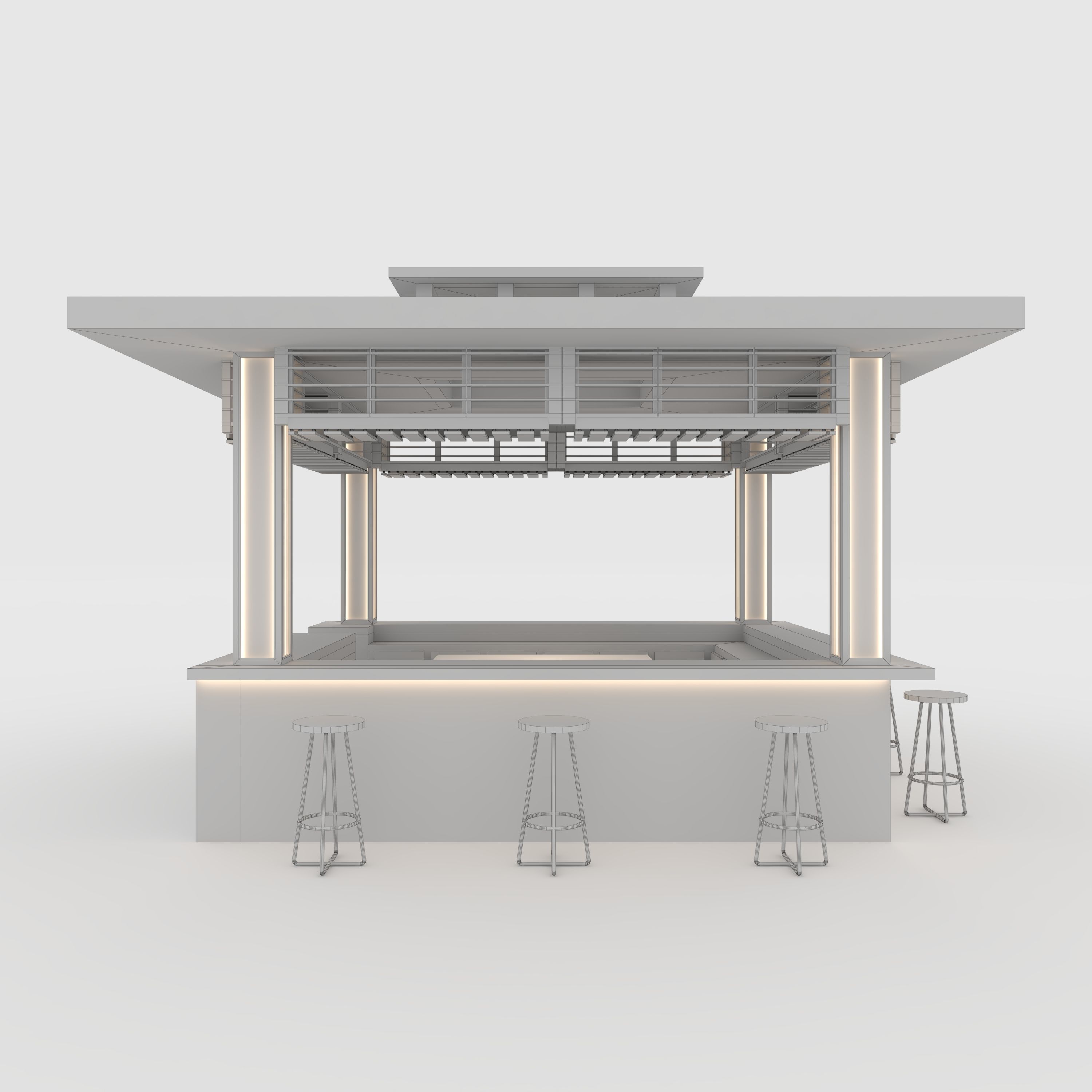 Booth 2  3D model_3