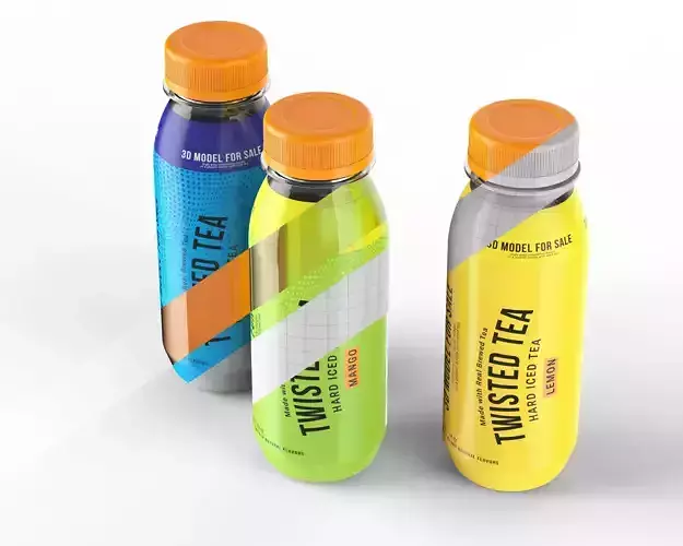 Ice tea plastic bottle 24 oz Free 3D model